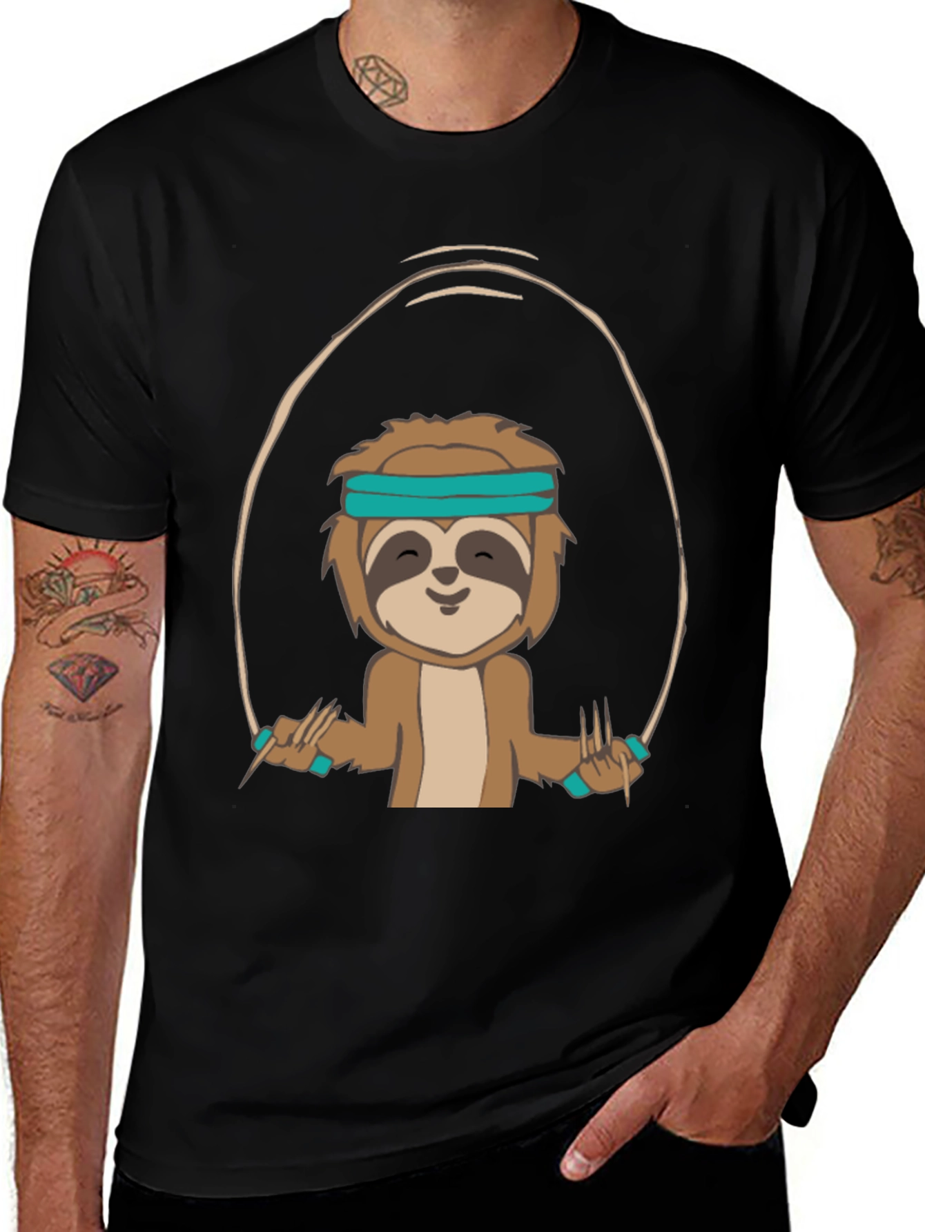Variant 27 of Sloth Jumping Rope Graphic Tee