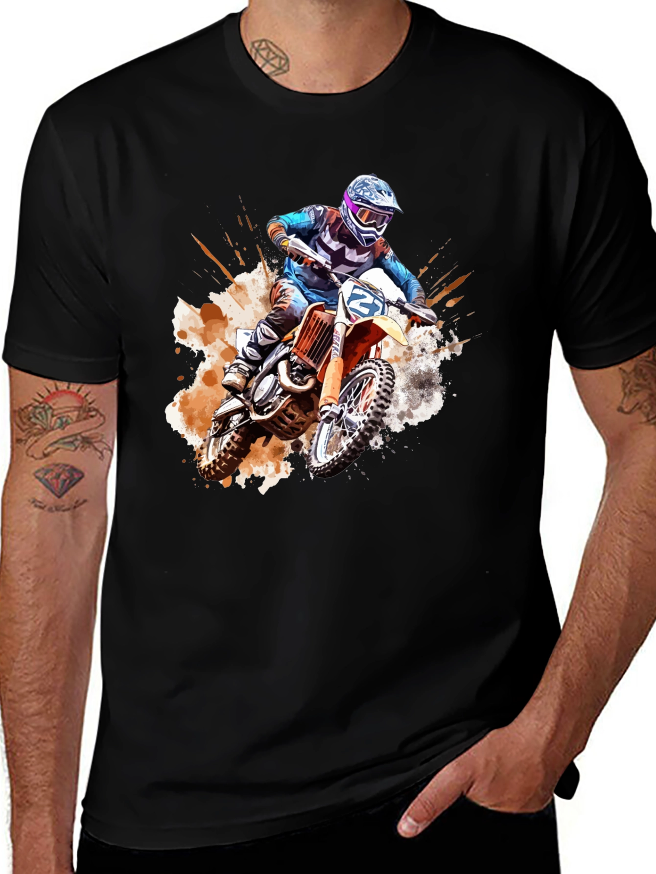 Variant 12 of Motocross Rider Graphic Tee - Bold & Edgy Design