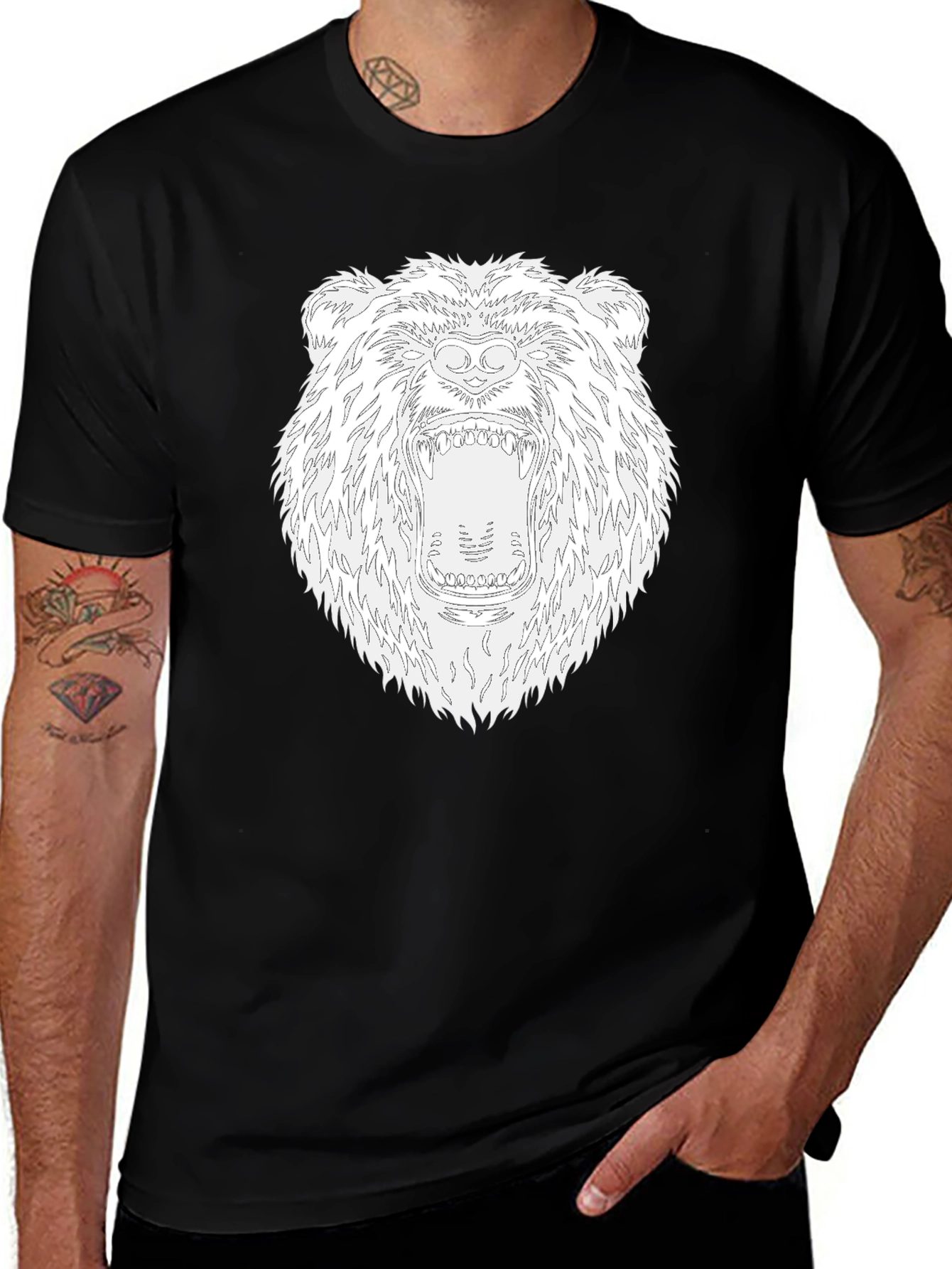 Variant 25 of Black Bear Graphic Tee - Men's Short Sleeve