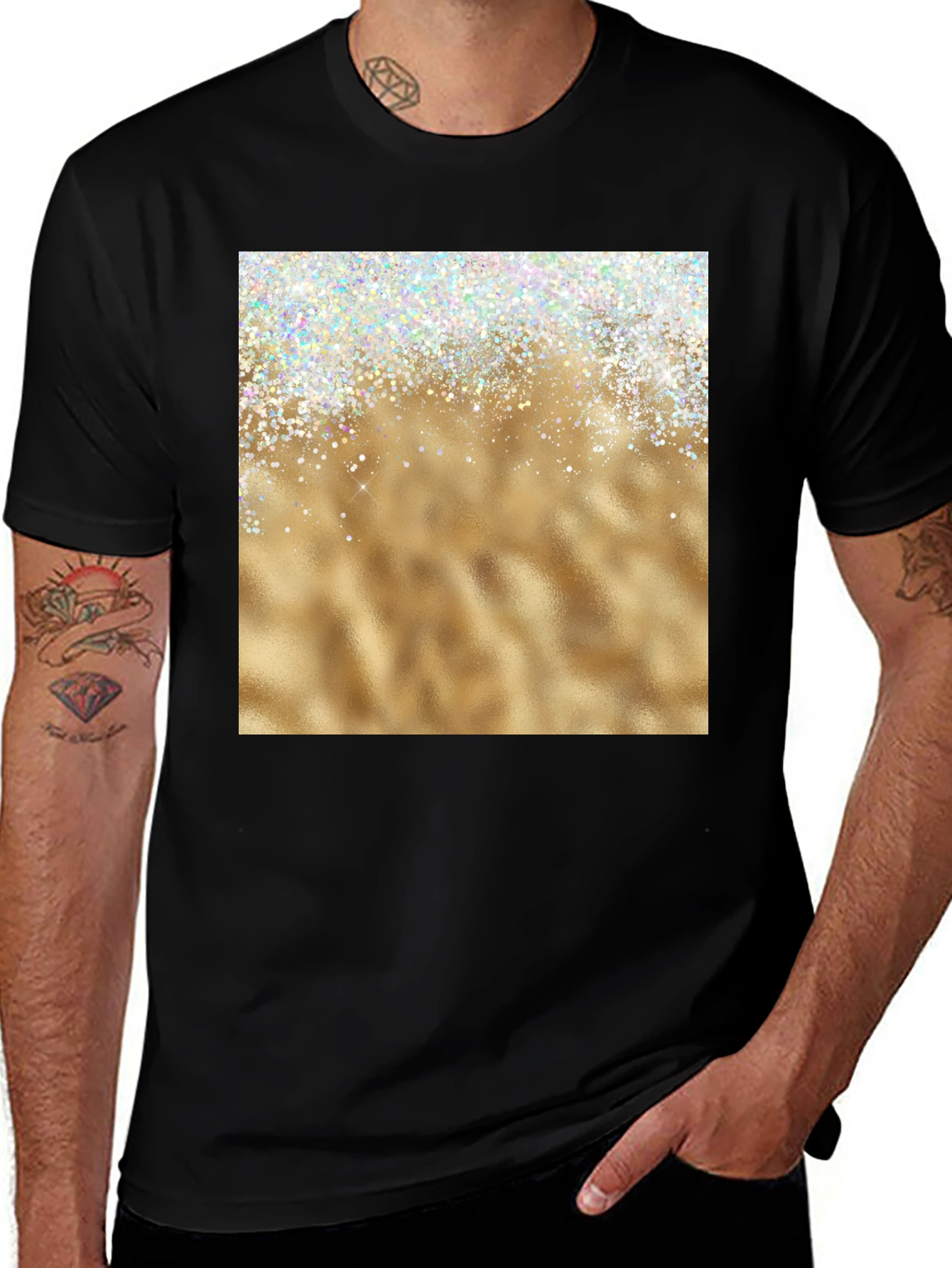 Variant 4 of Sparkling Gold Graphic Tee