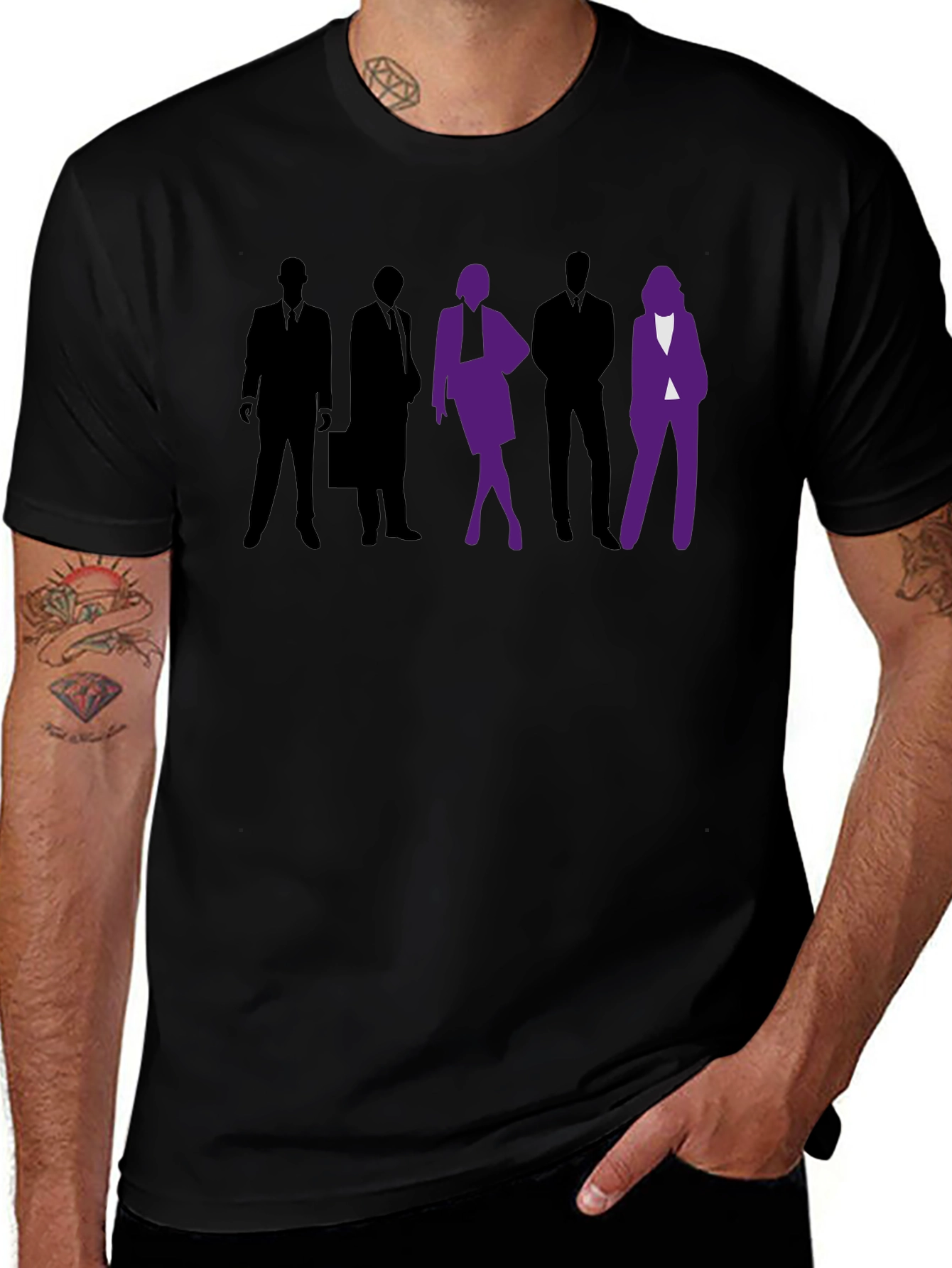 Variant 9 of Purple Silhouette Graphic T-Shirt