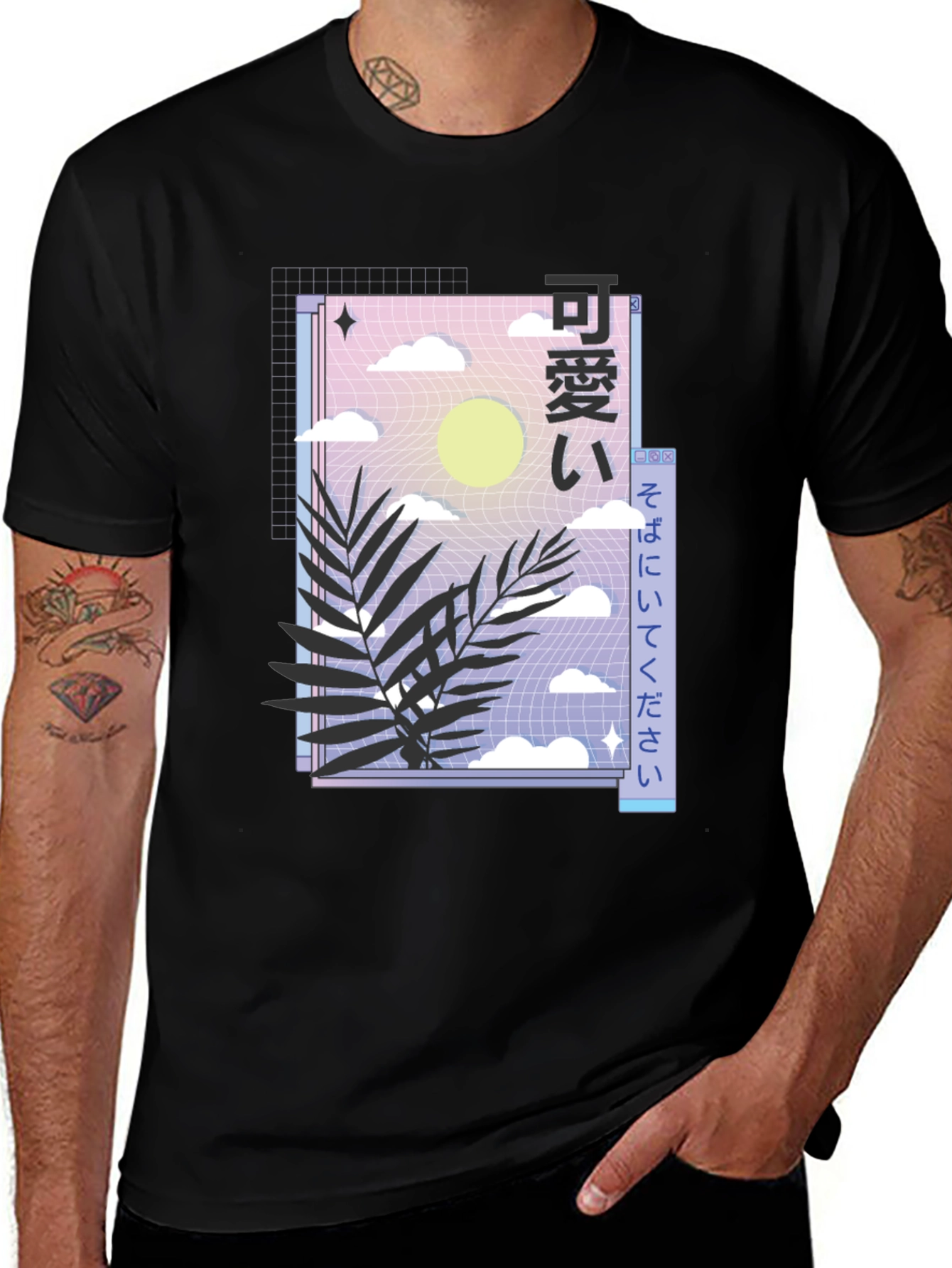 Variant 12 of Kawaii Aesthetic Graphic Tee - Vaporwave Design