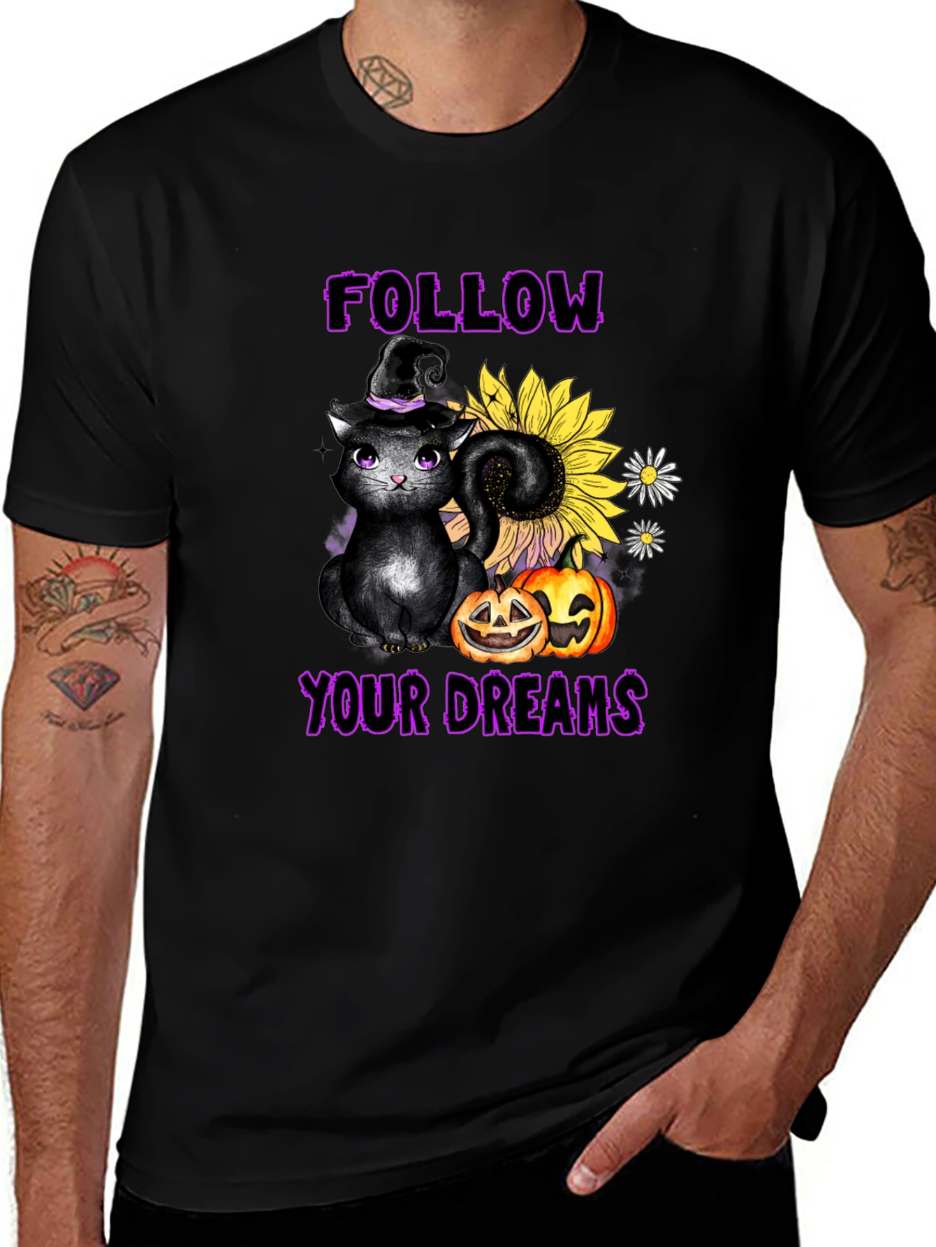 Halloween Cat Pumpkin T-Shirt