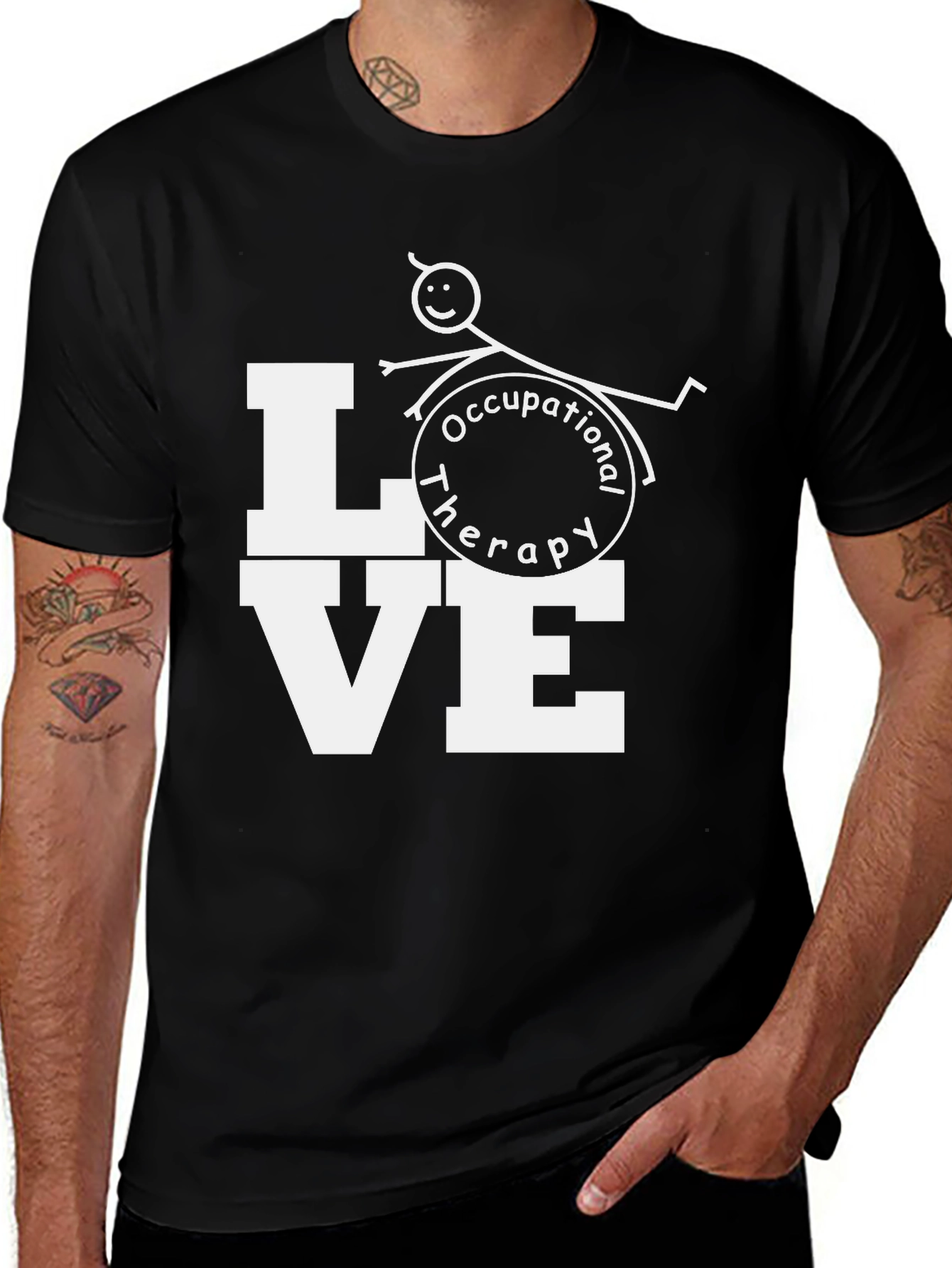 Love Occupational Therapy Black T-Shirt