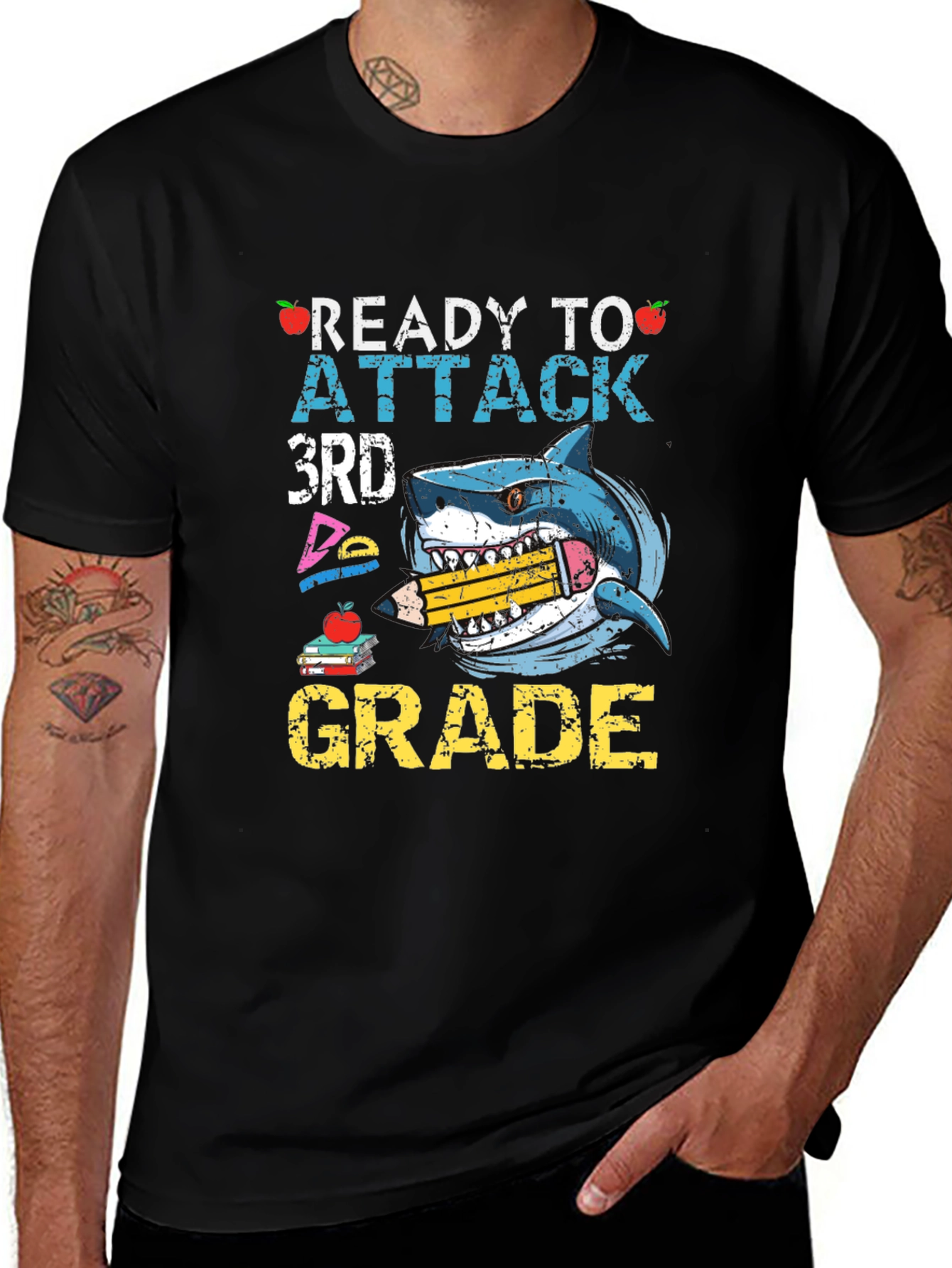 Ready to Attack 3rd Grade Shark T-Shirt