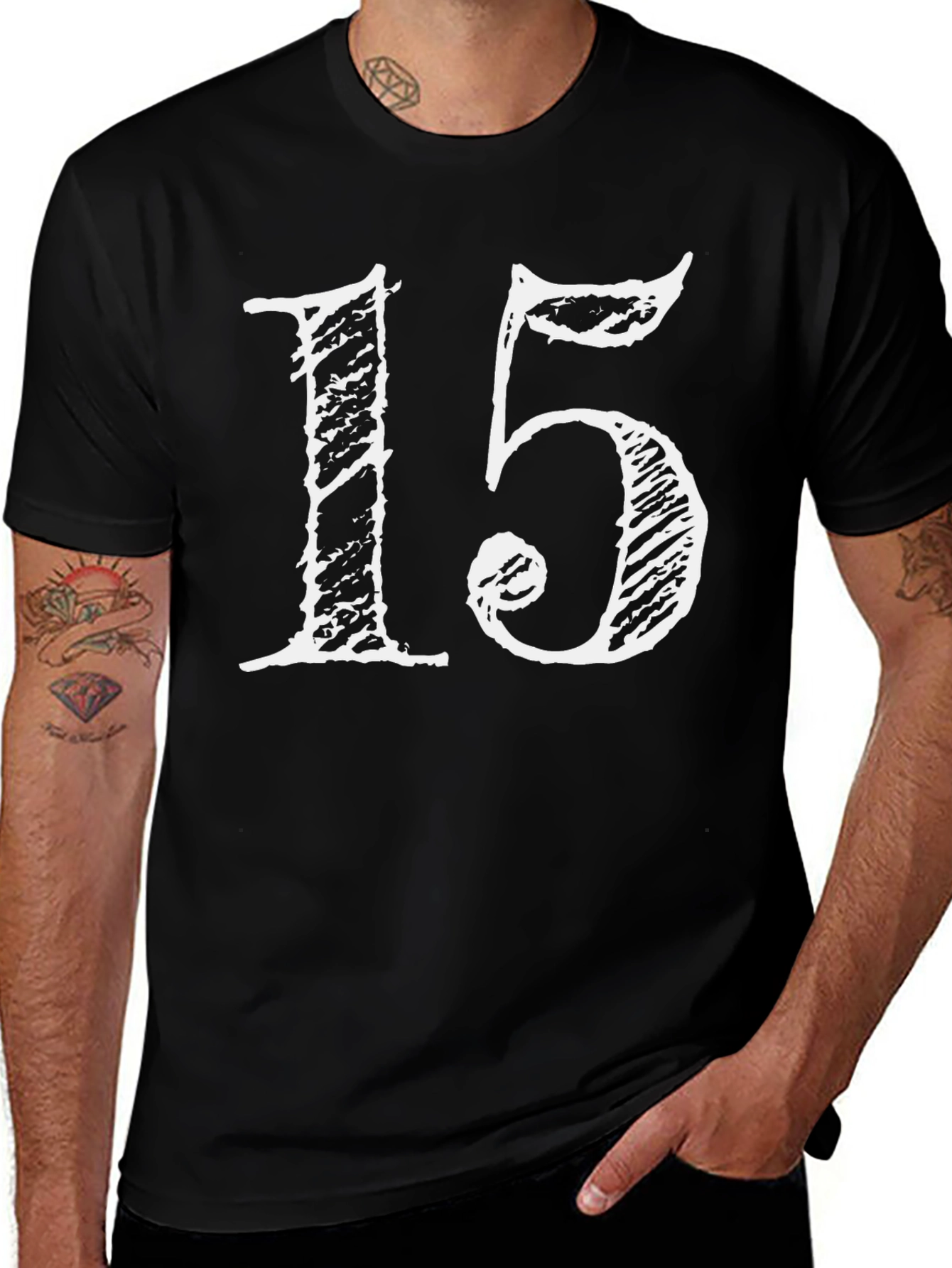 Bold Graphic Tee - Number 15 Design