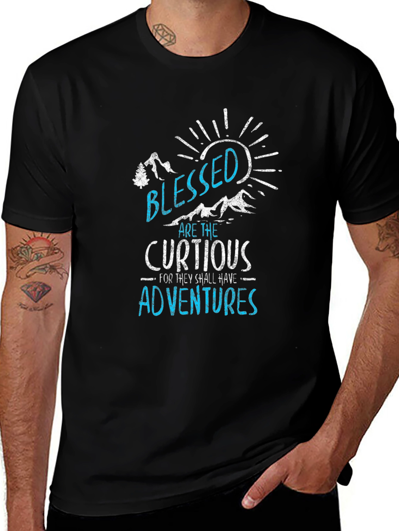 Blessed Are The Curious Adventure T-Shirt