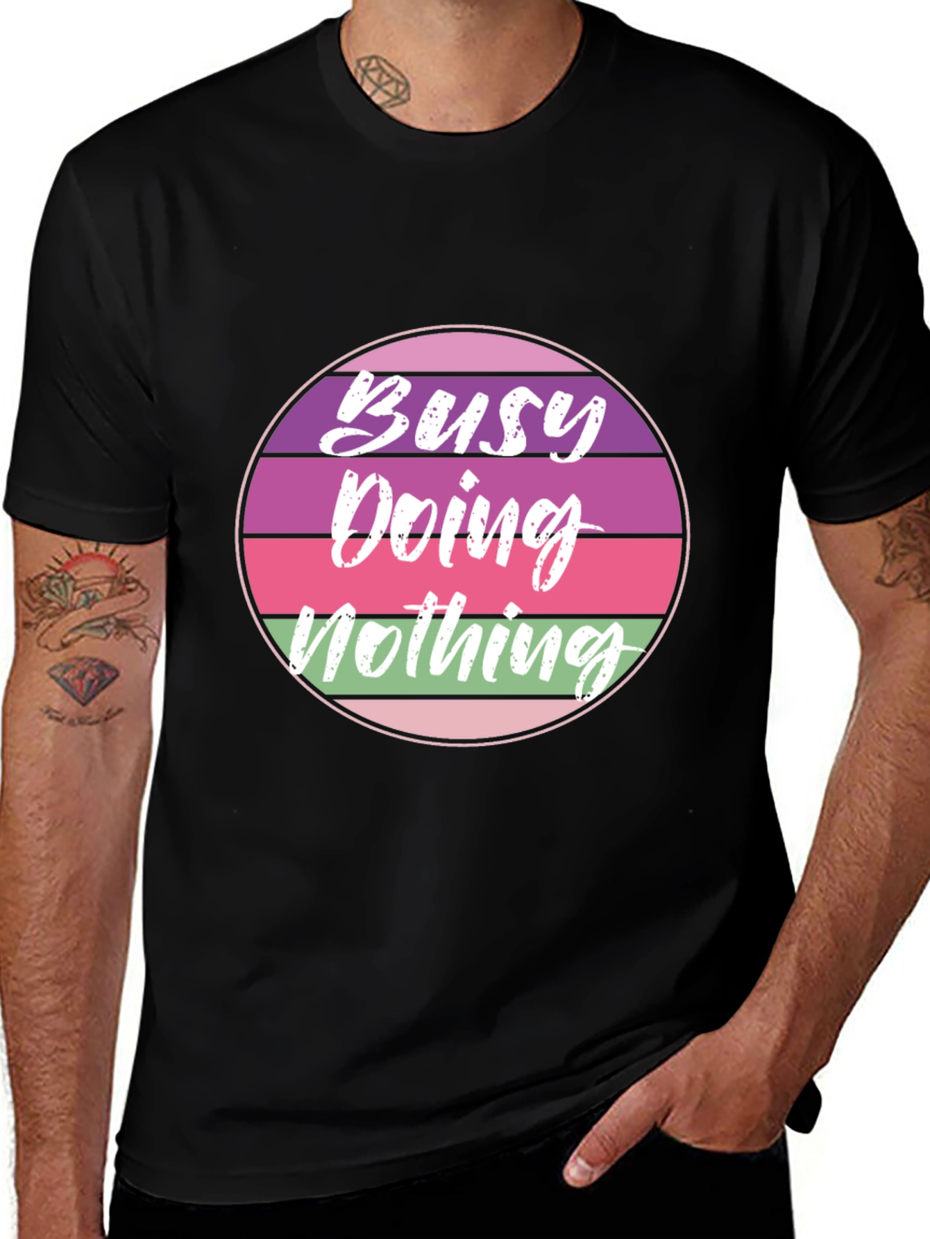 Variant 13 of Busy Doing Nothing Retro T-Shirt