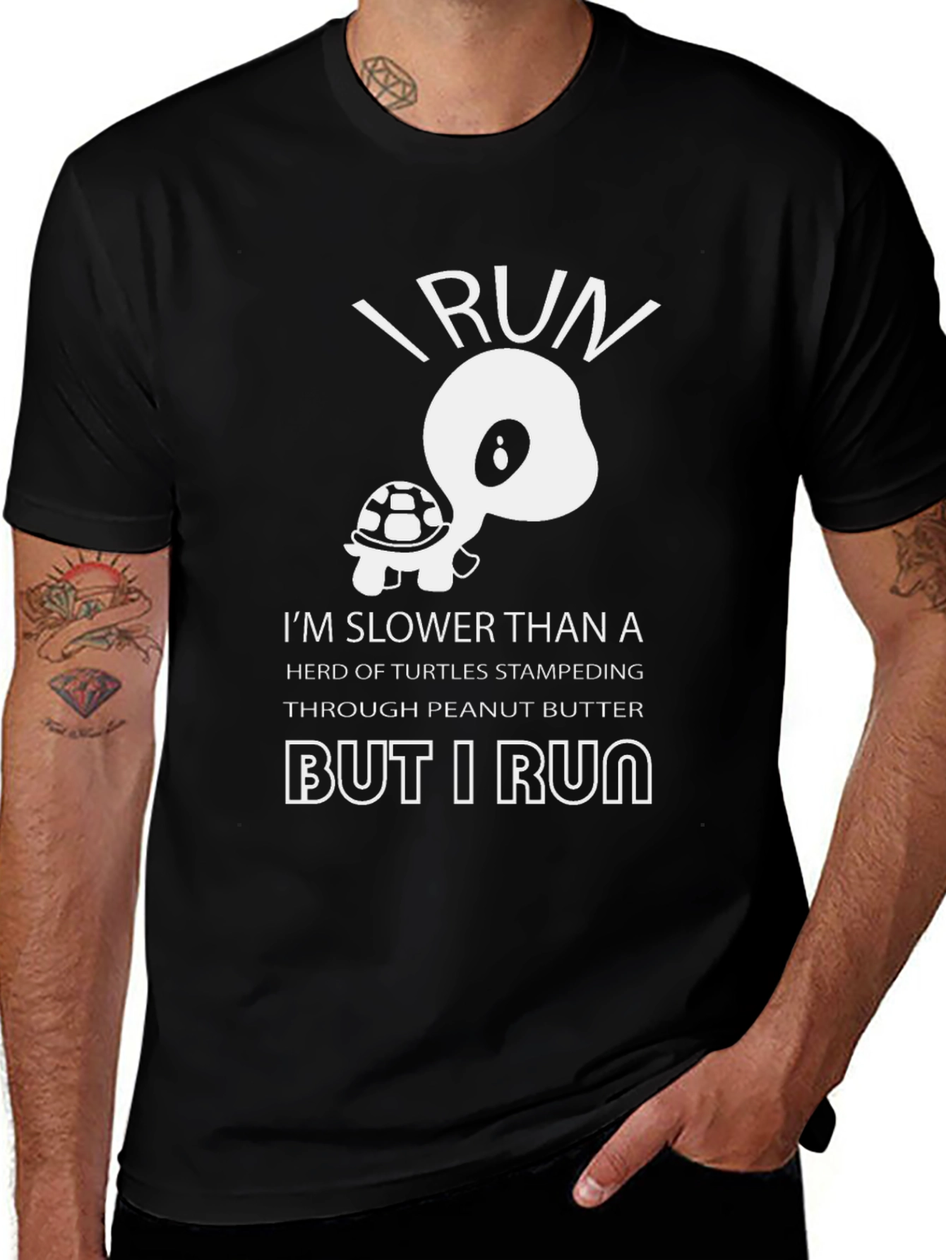 Variant 15 of Funny Turtle Running T-Shirt: I Run