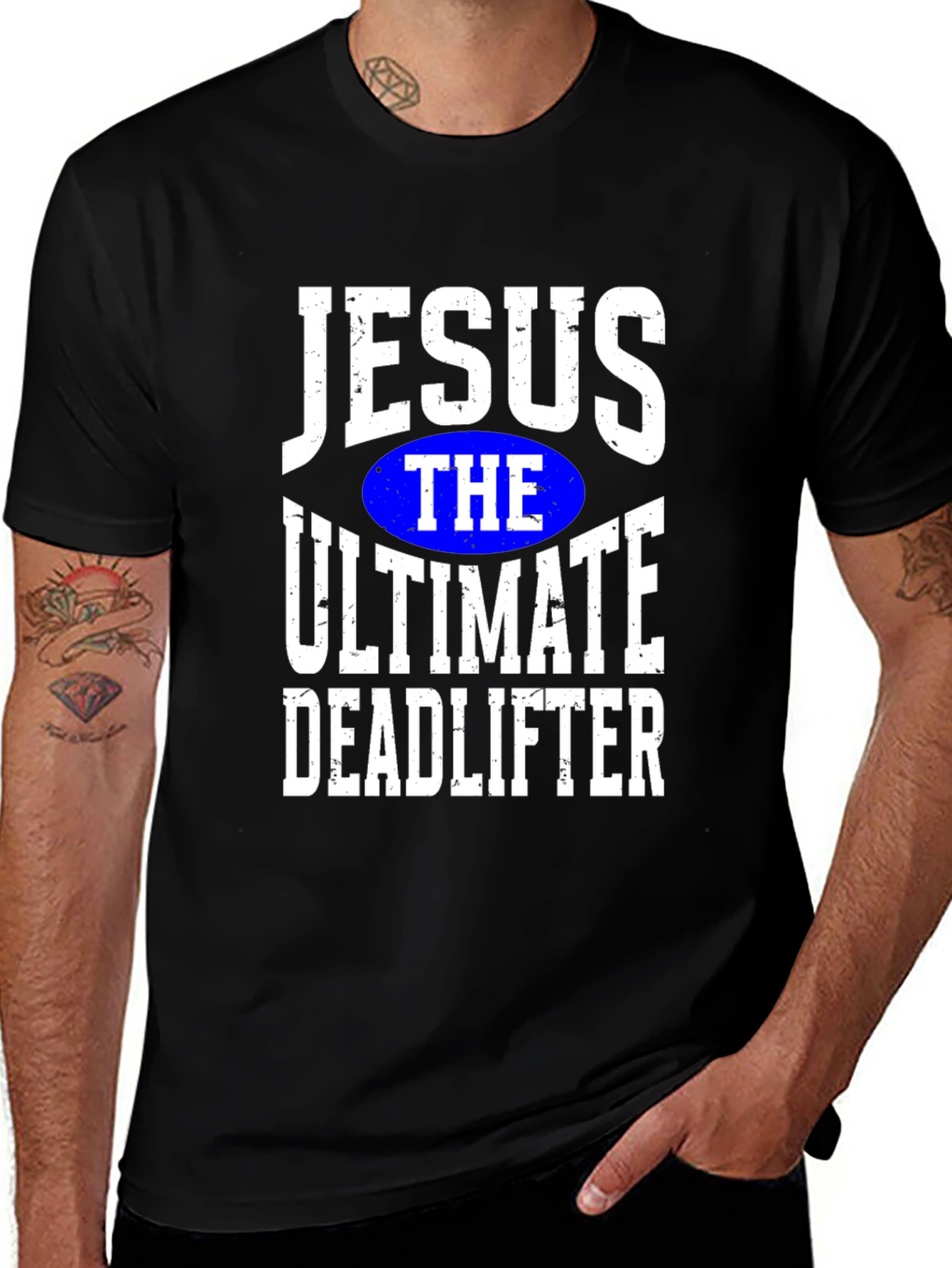 Jesus The Ultimate Deadlifter Graphic T-Shirt