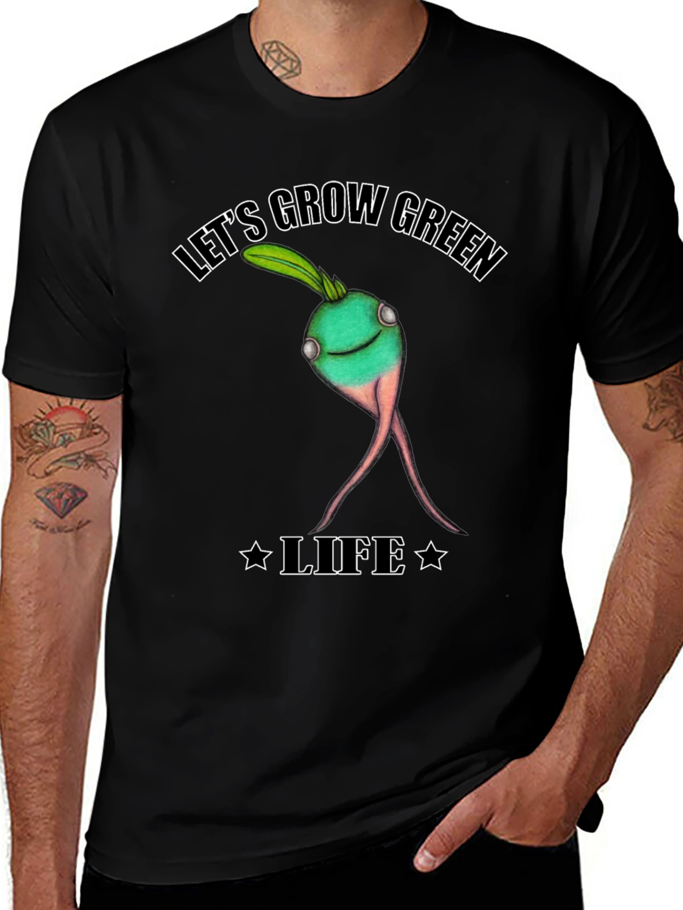 Variant 11 of Let's Grow Green Life T-Shirt