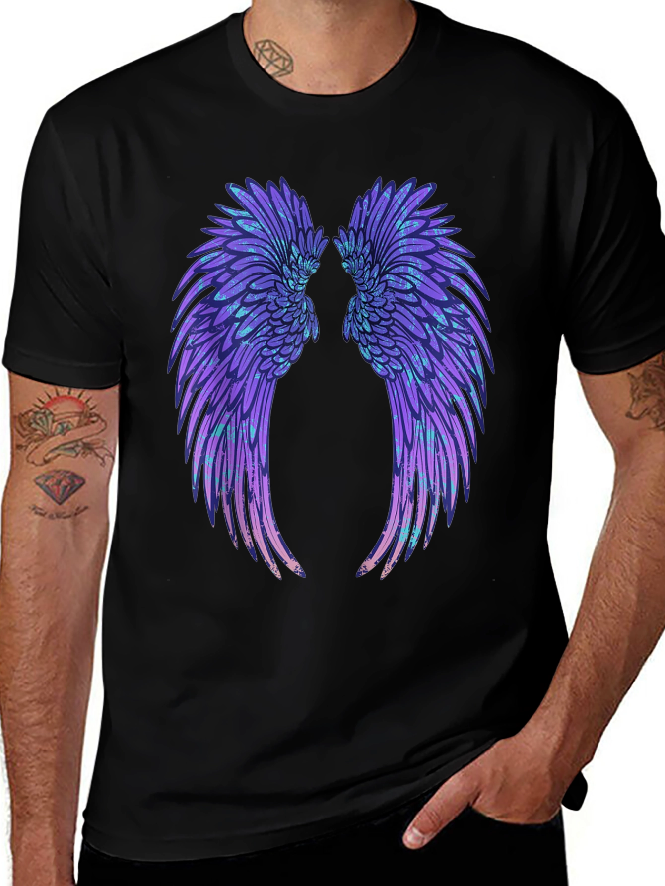 Variant 17 of Wing Graphic Tee - Black T-Shirt