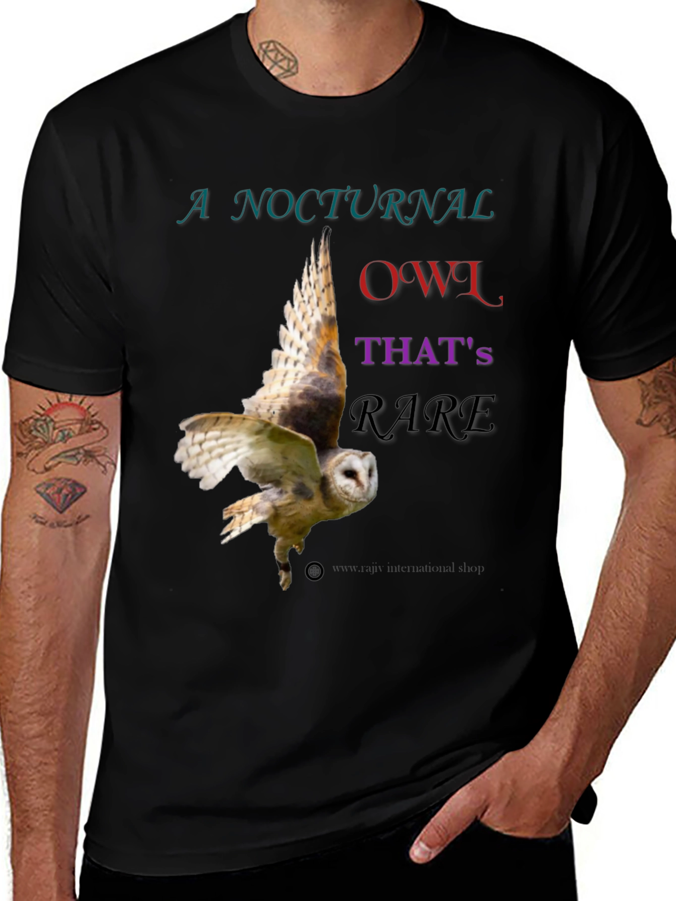 Variant 6 of A Nocturnal Owl Graphic T-Shirt