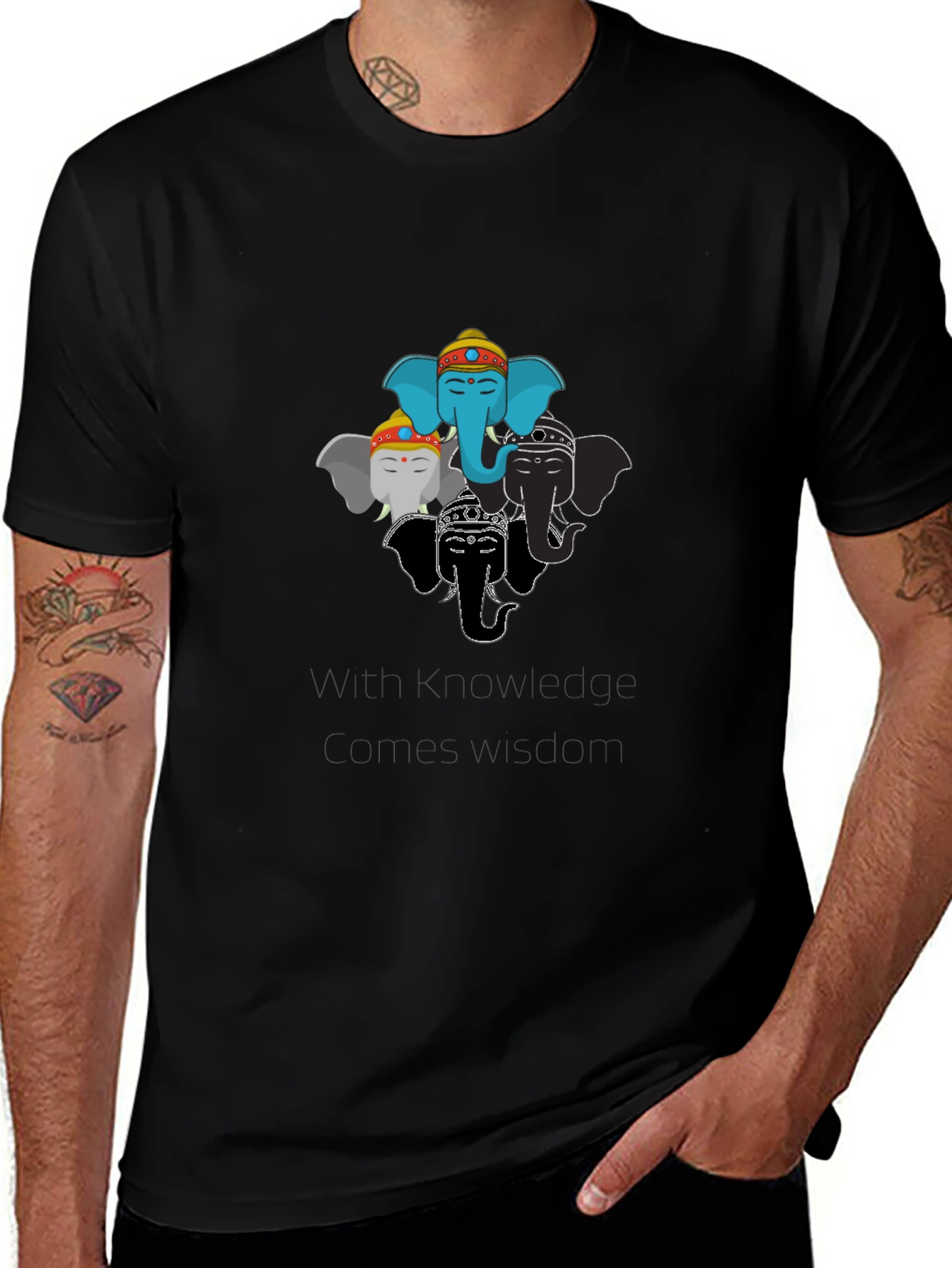Ganesh Wisdom Graphic Tee - Stylish Cotton T-Shirt
