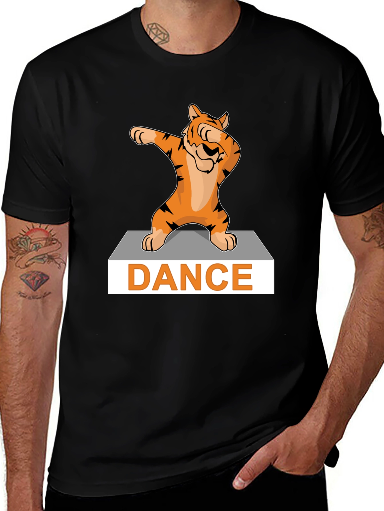 Variant 2 of Dabbing Tiger Graphic Tee - Dance Edition