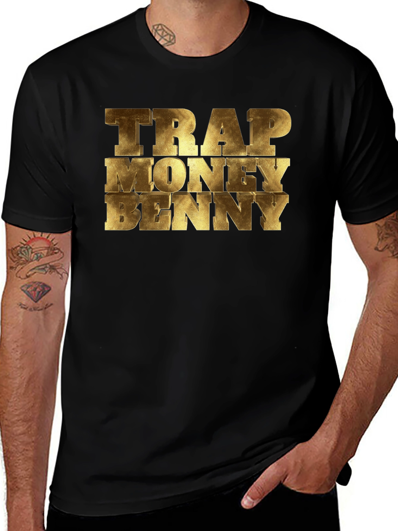 Variant 6 of Trap Money Benny Graphic T-Shirt - Black