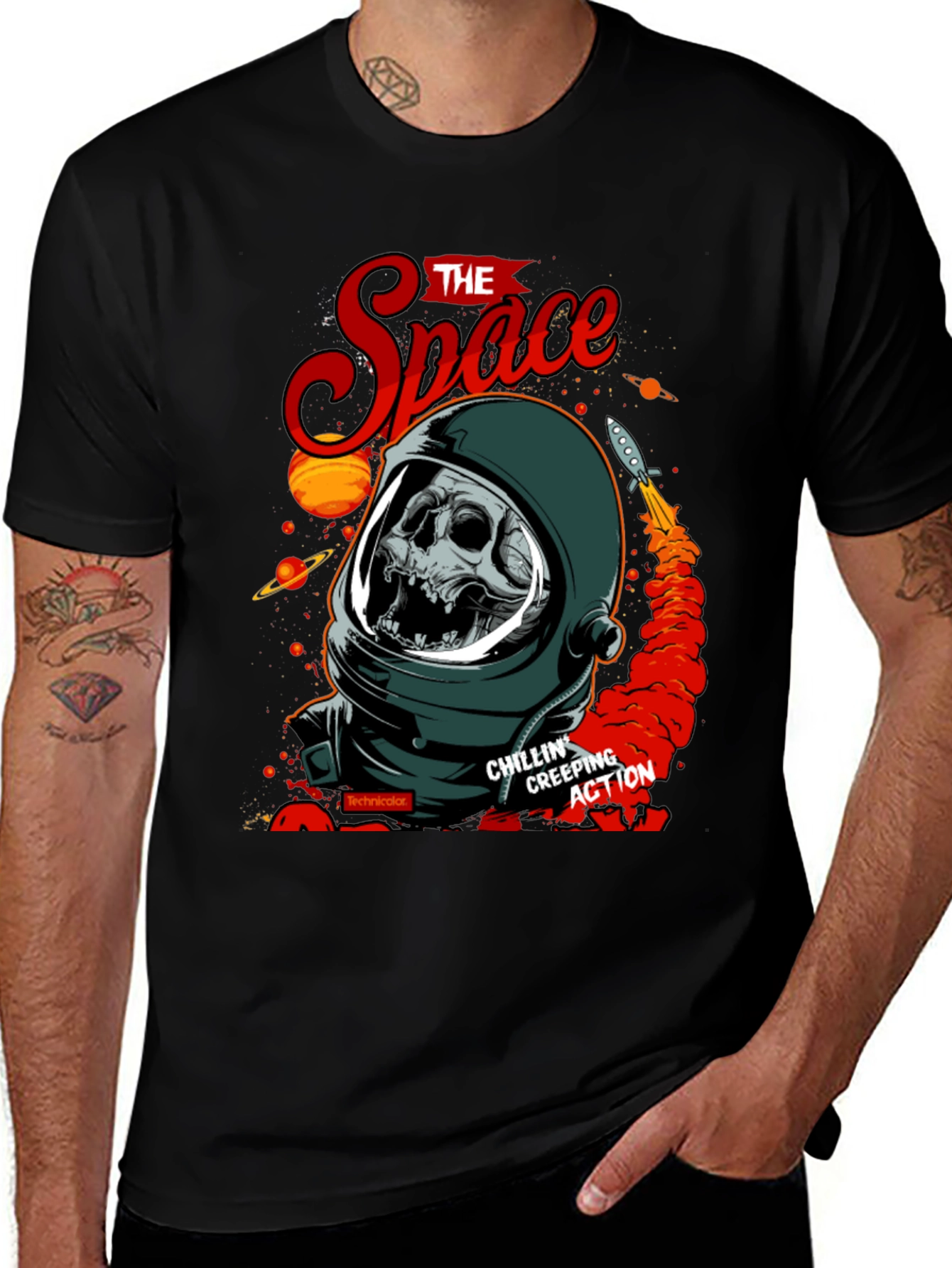 Variant 26 of The Space Chillin' Creeping Action T-Shirt
