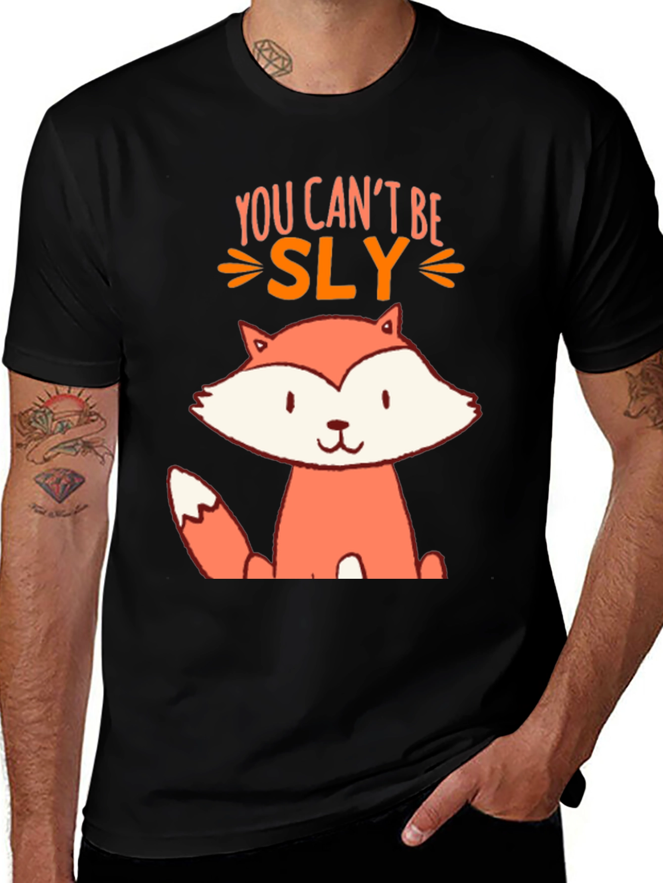 Variant 29 of You Can't Be Sly Fox T-Shirt - Cute Cartoon Design