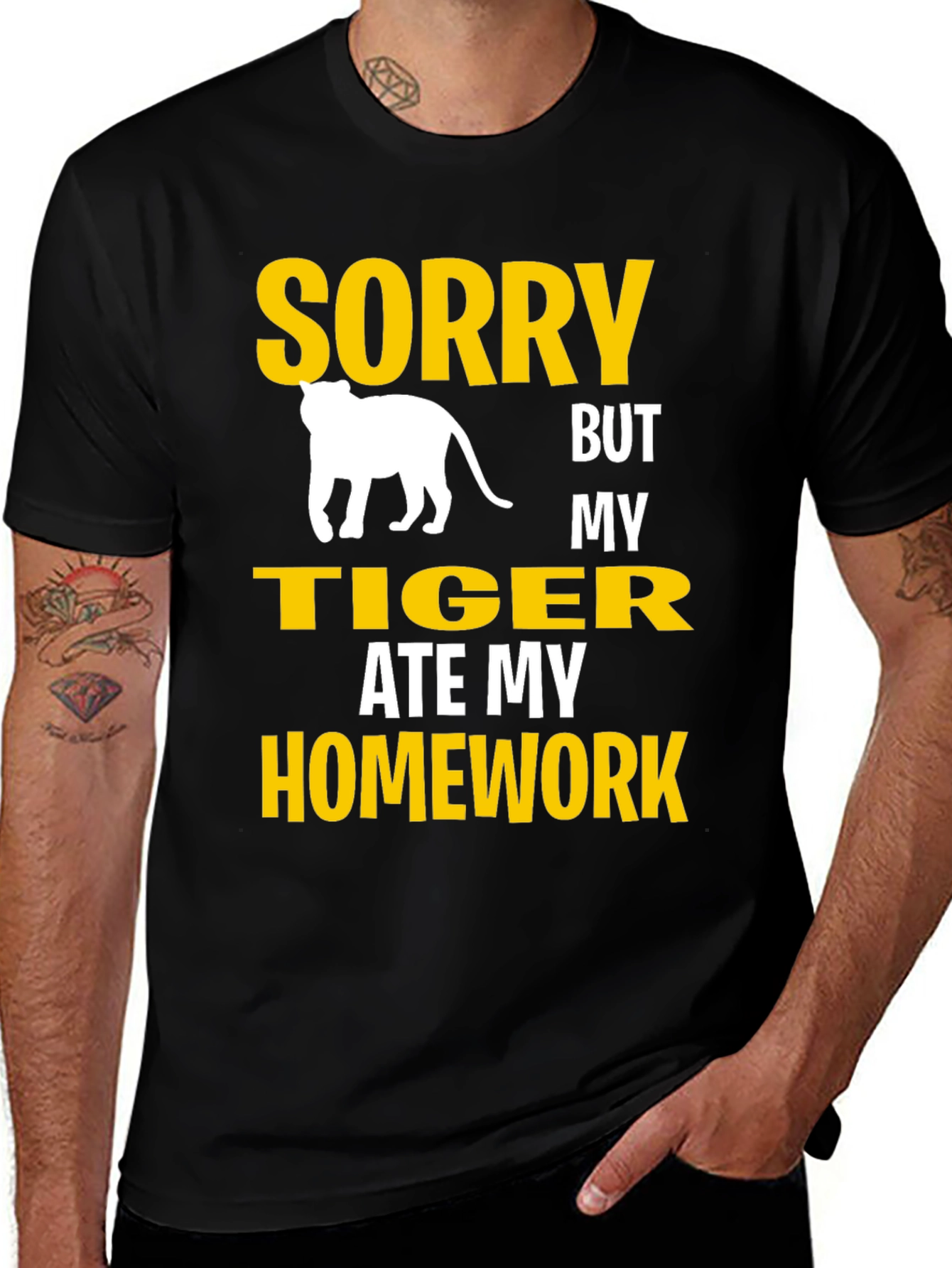 Variant 19 of Sorry My Tiger Ate My Homework T-Shirt
