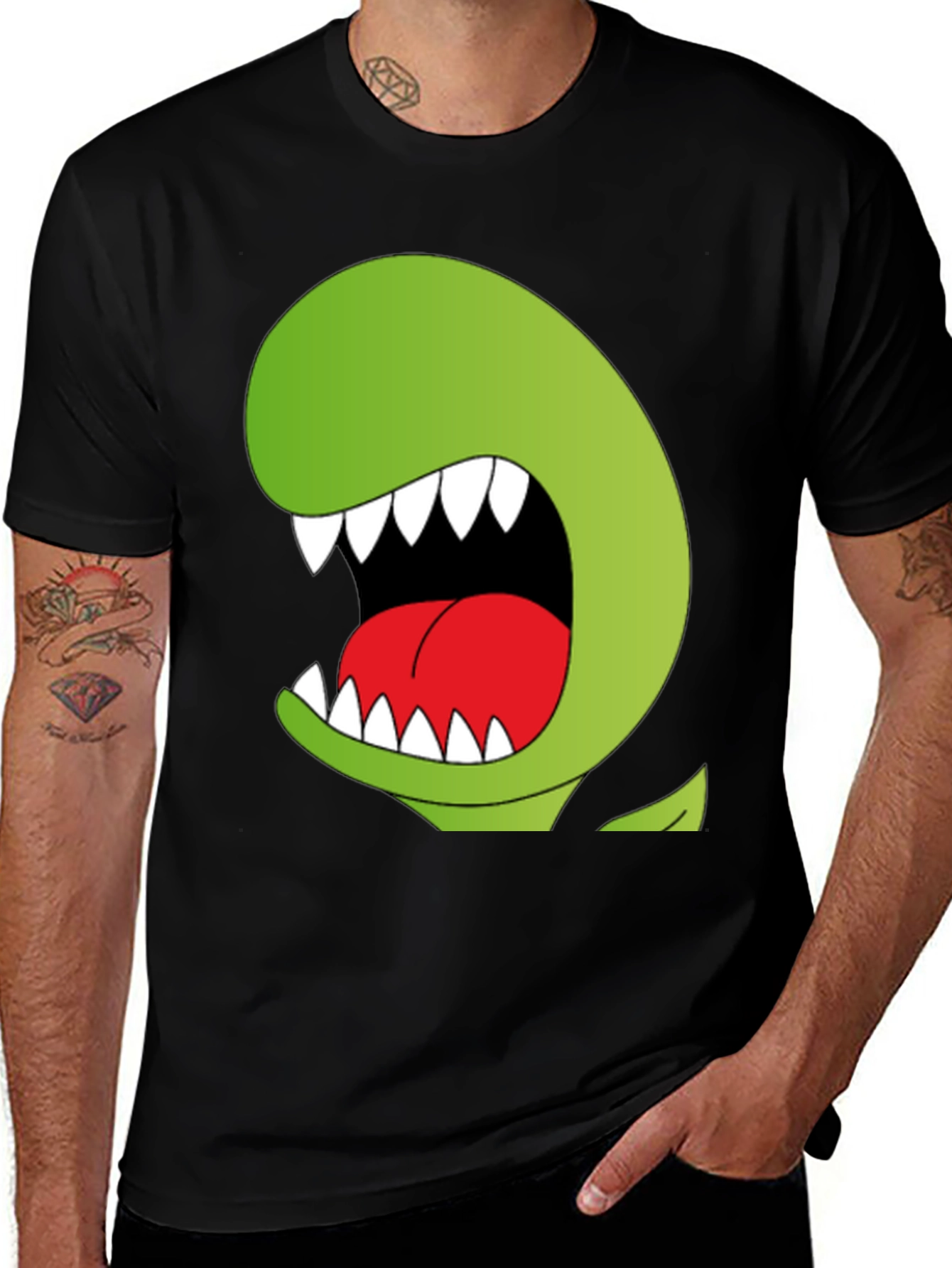 Variant 6 of Cartoon Monster Graphic Tee - Funky Novelty T-Shirt