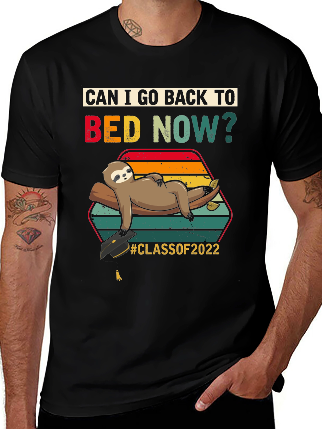 Variant 15 of Can I Go Back To Bed Sloth Class of 2022 T-Shirt