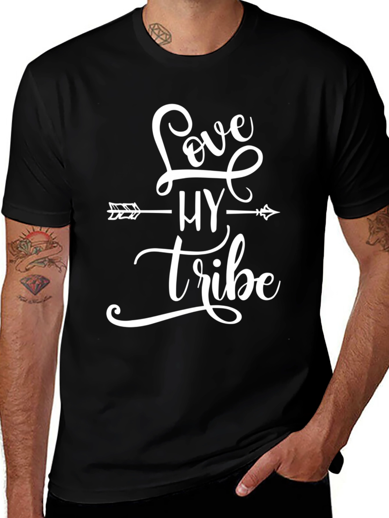 Variant 12 of Love My Tribe Graphic T-Shirt - Casual Cotton Tee