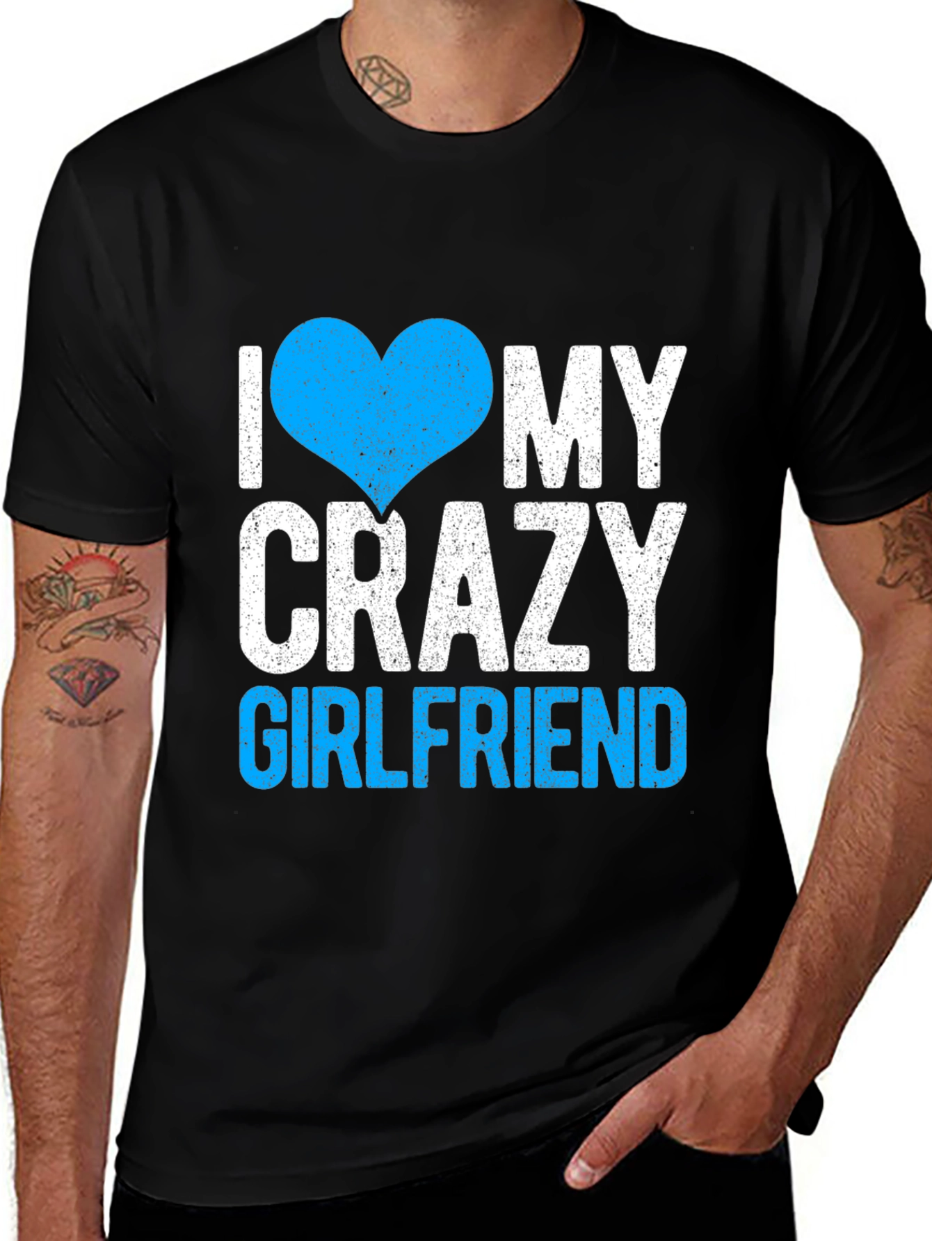 Variant 28 of I Heart My Crazy Girlfriend T-Shirt - Novelty Tee