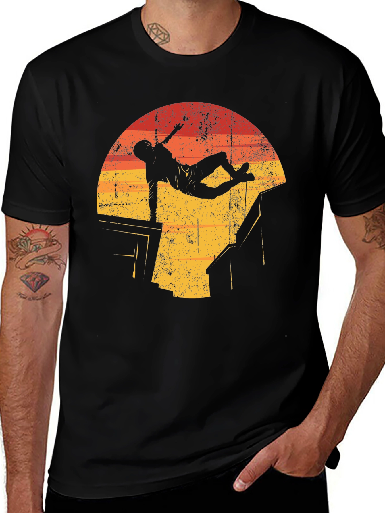 Variant 12 of Parkour Sunset Graphic Tee - Urban Style