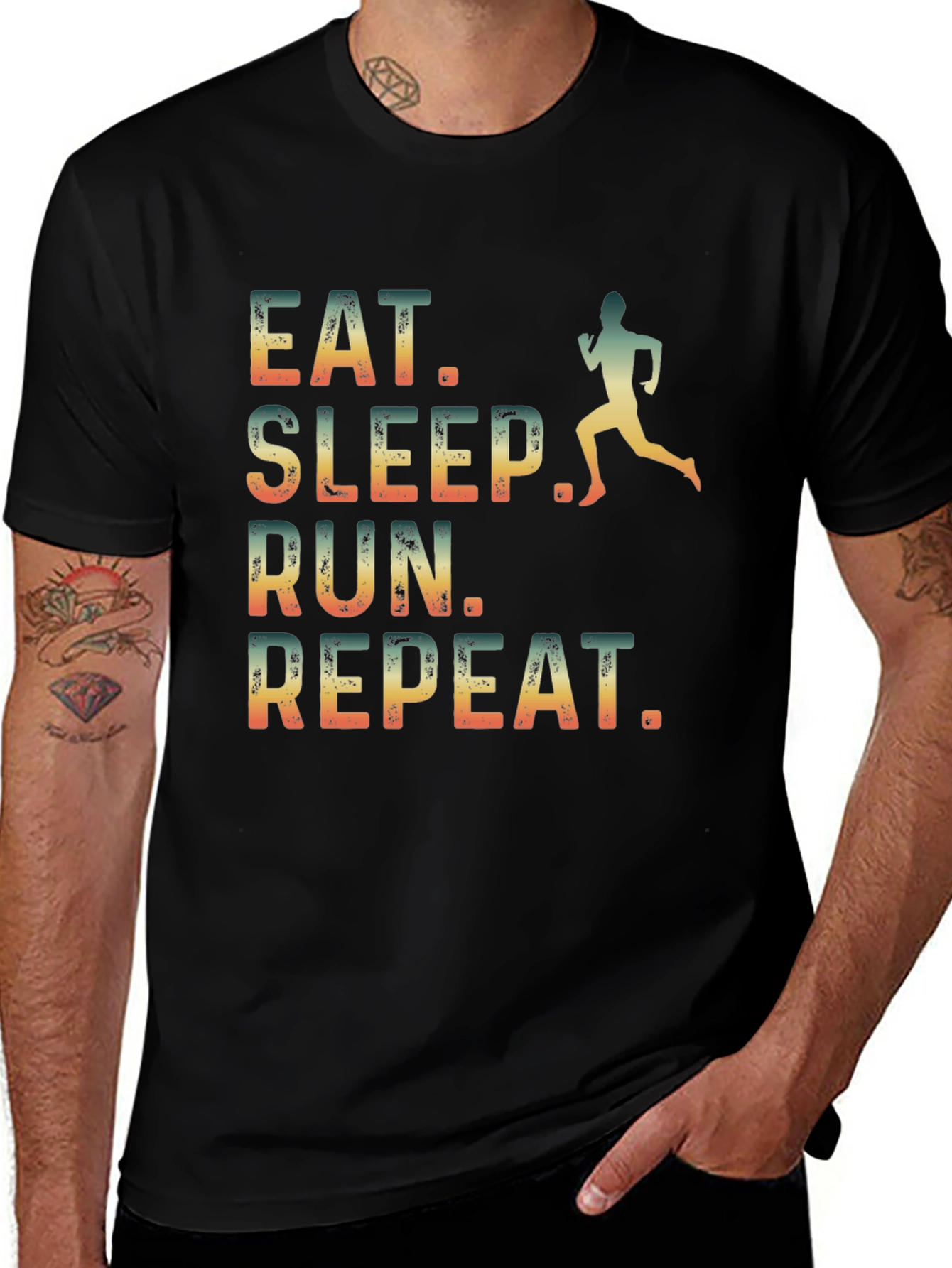Variant 10 of Eat Sleep Run Repeat Graphic T-Shirt