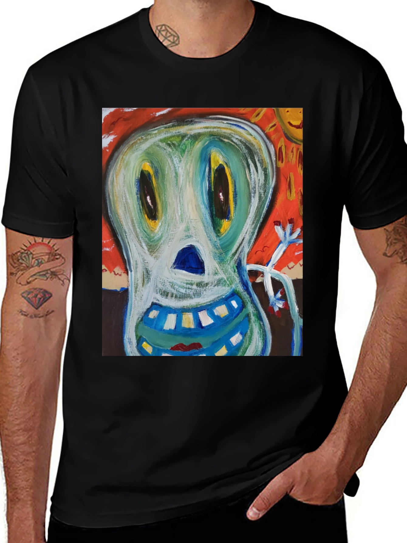 Variant 21 of Abstract Art Graphic Tee - Quirky Style