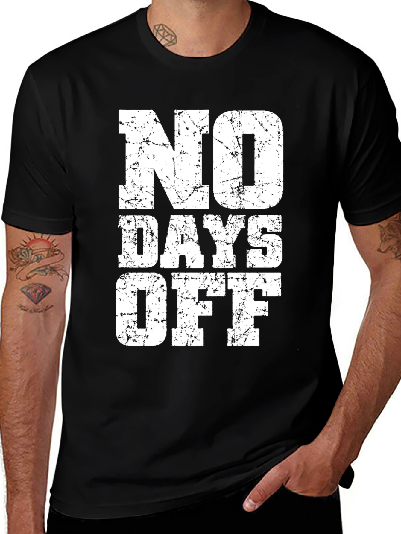 Variant 10 of No Days Off Black Graphic Tee