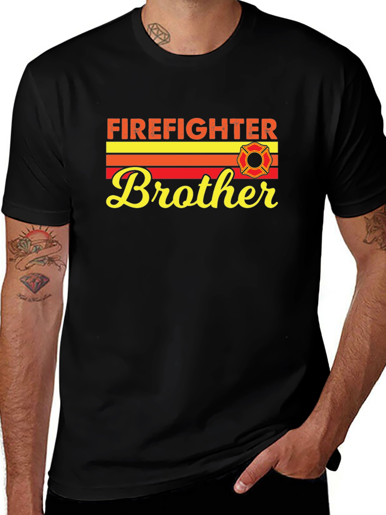 Variant 3 of Firefighter Brother T-Shirt - Gift For Firemen