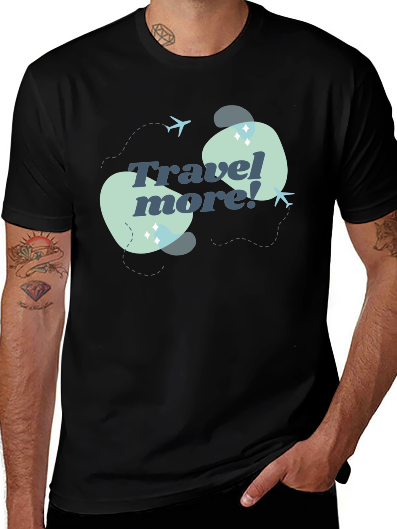 Travel More Black T-Shirt