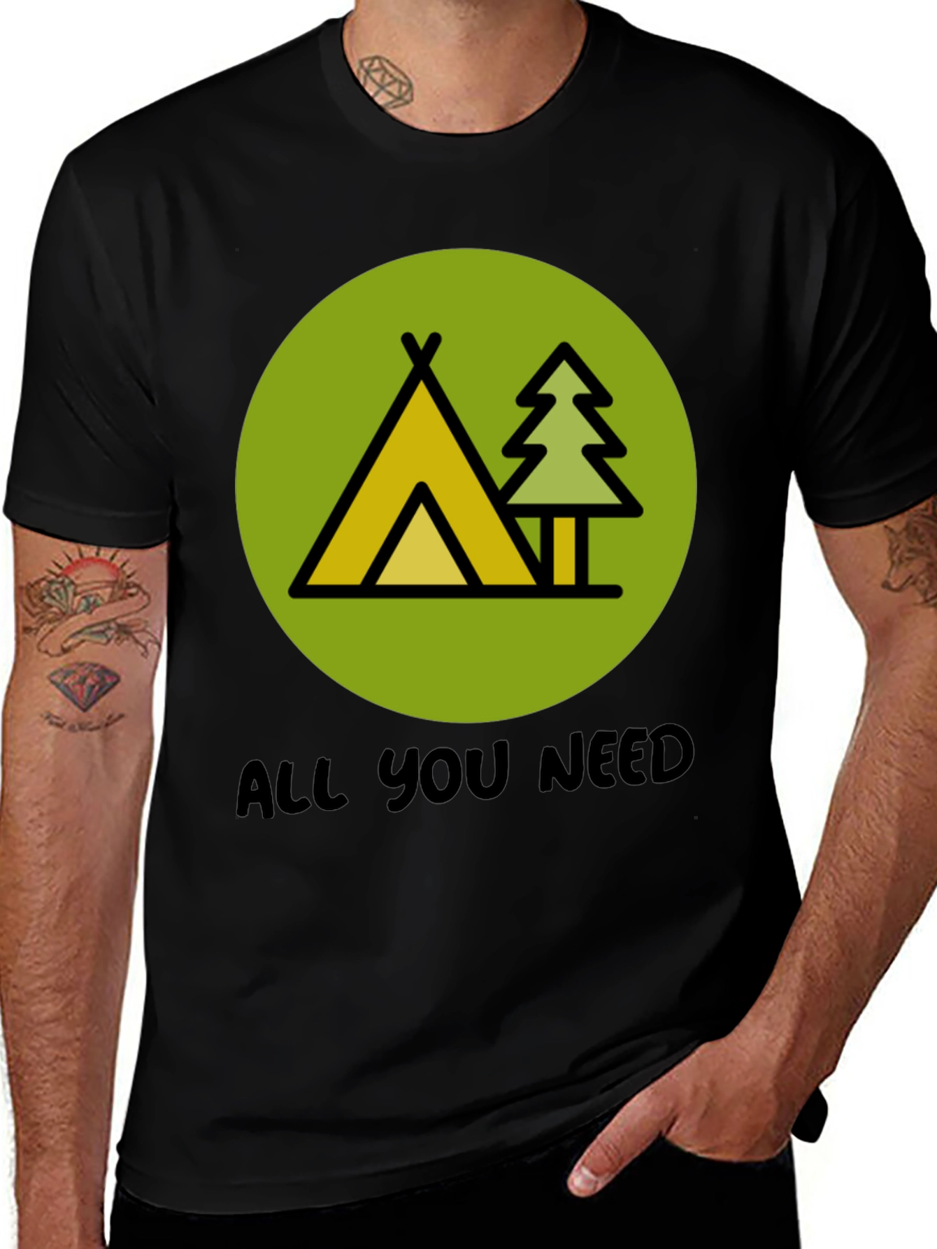 Variant 22 of Camping Tent Graphic Tee - All You Need