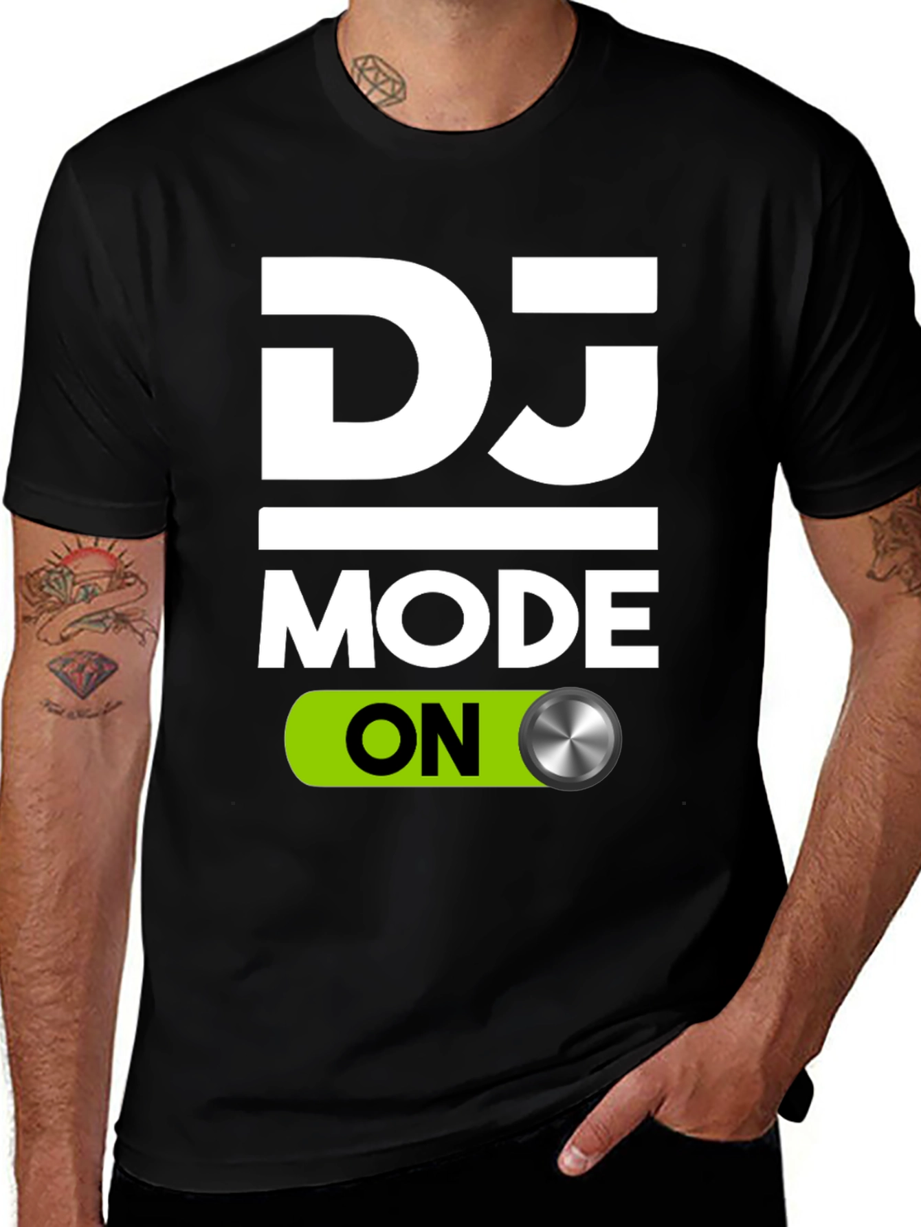 DJ Mode On Graphic T-Shirt - Black