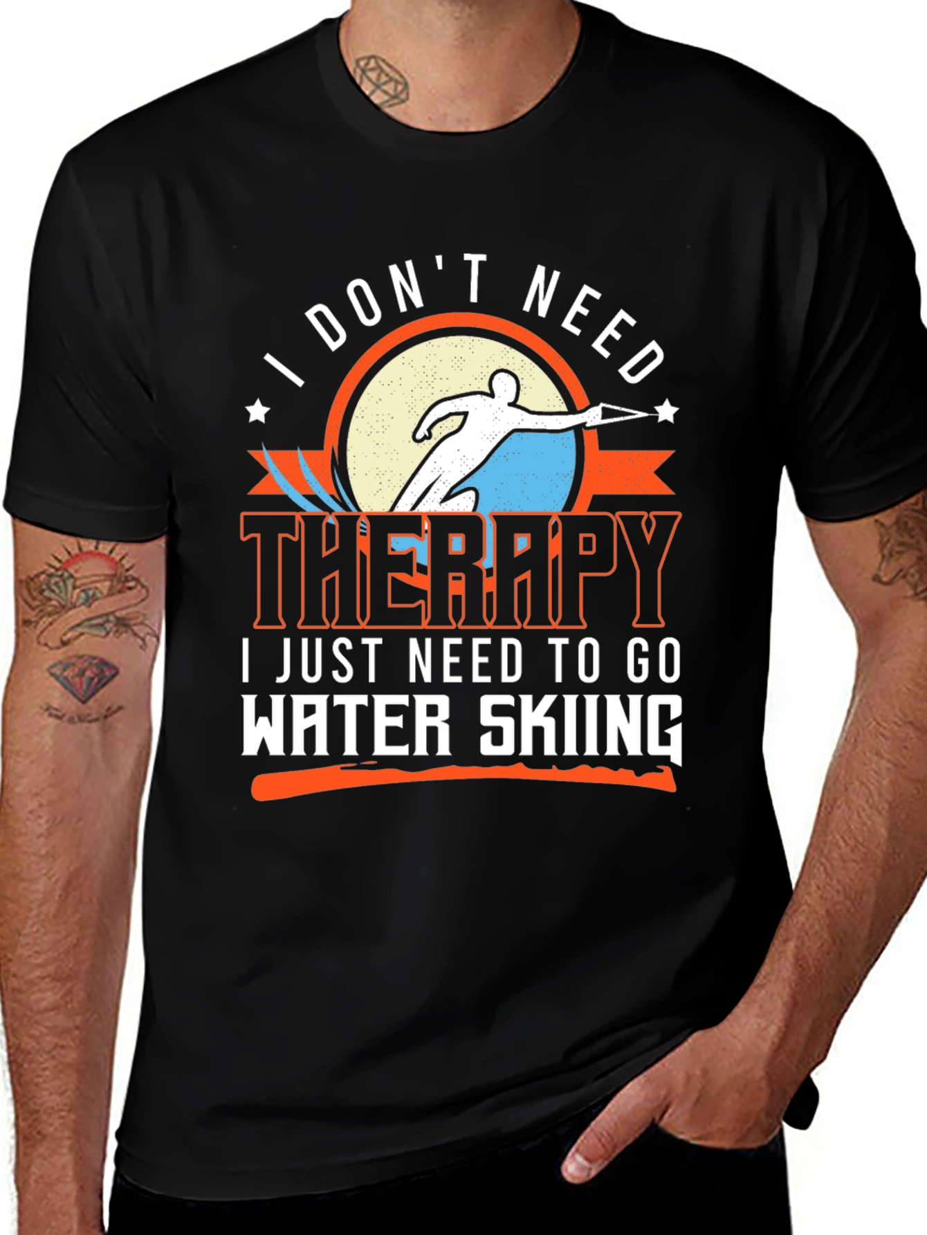 Variant 3 of Water Skiing Therapy T-Shirt