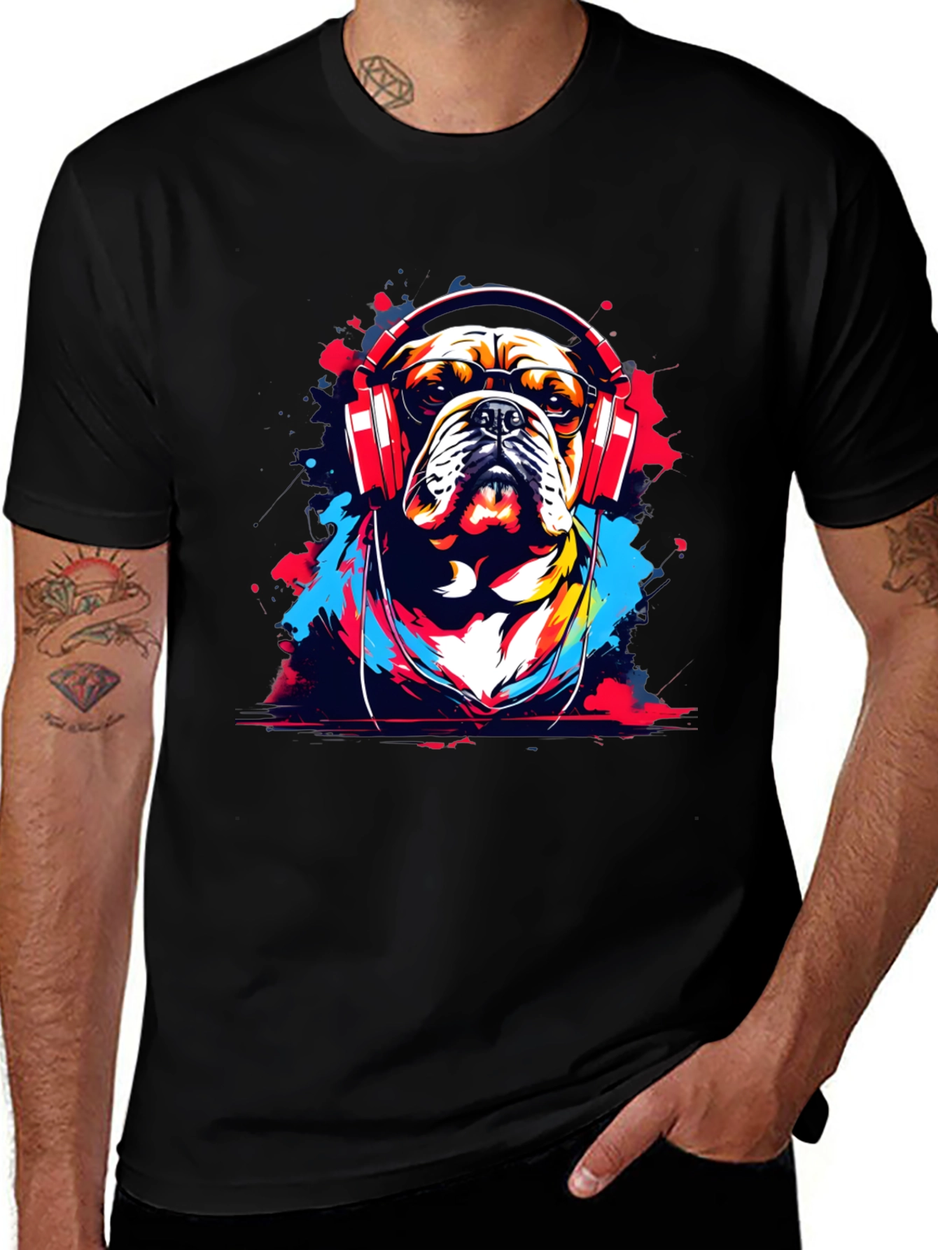 Variant 17 of Bulldog Beats T-Shirt - Stylish Graphic Tee