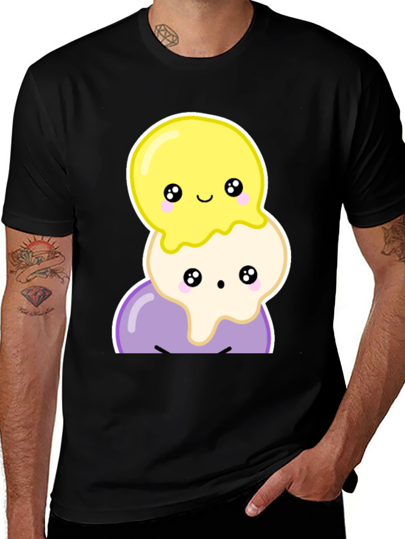 Cute Kawaii Ice Cream Stack T-Shirt