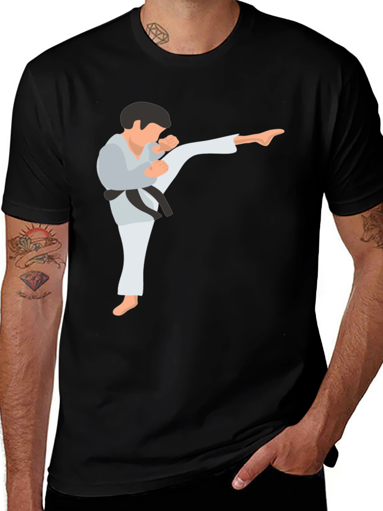 Variant 13 of Karate Kick T-Shirt - Martial Arts Design