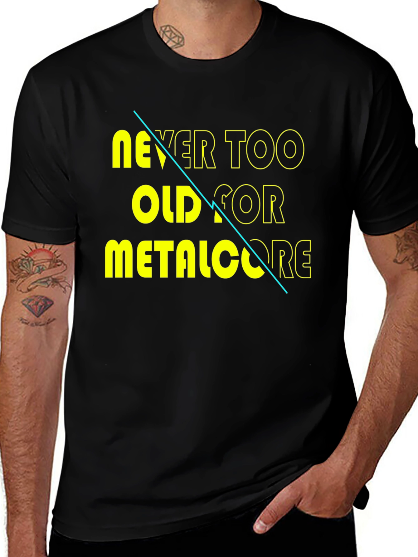 Variant 28 of Never Too Old For Metalcore T-Shirt
