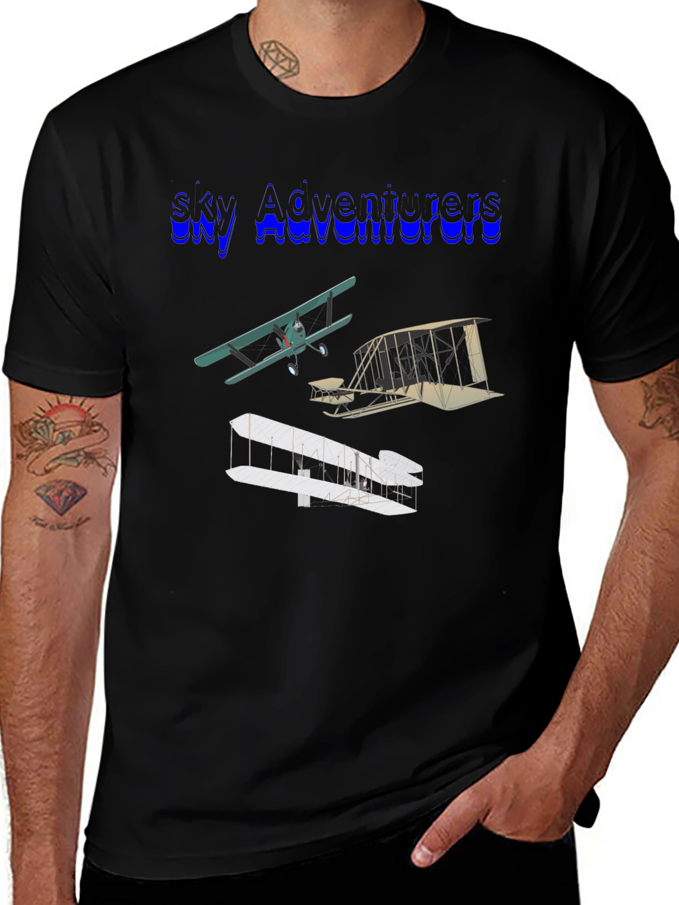 Sky Adventurers T-Shirt - Airplane Design