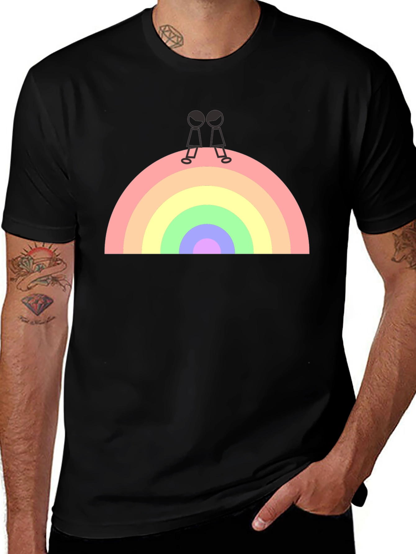 Variant 25 of Rainbow Stick Figure T-Shirt