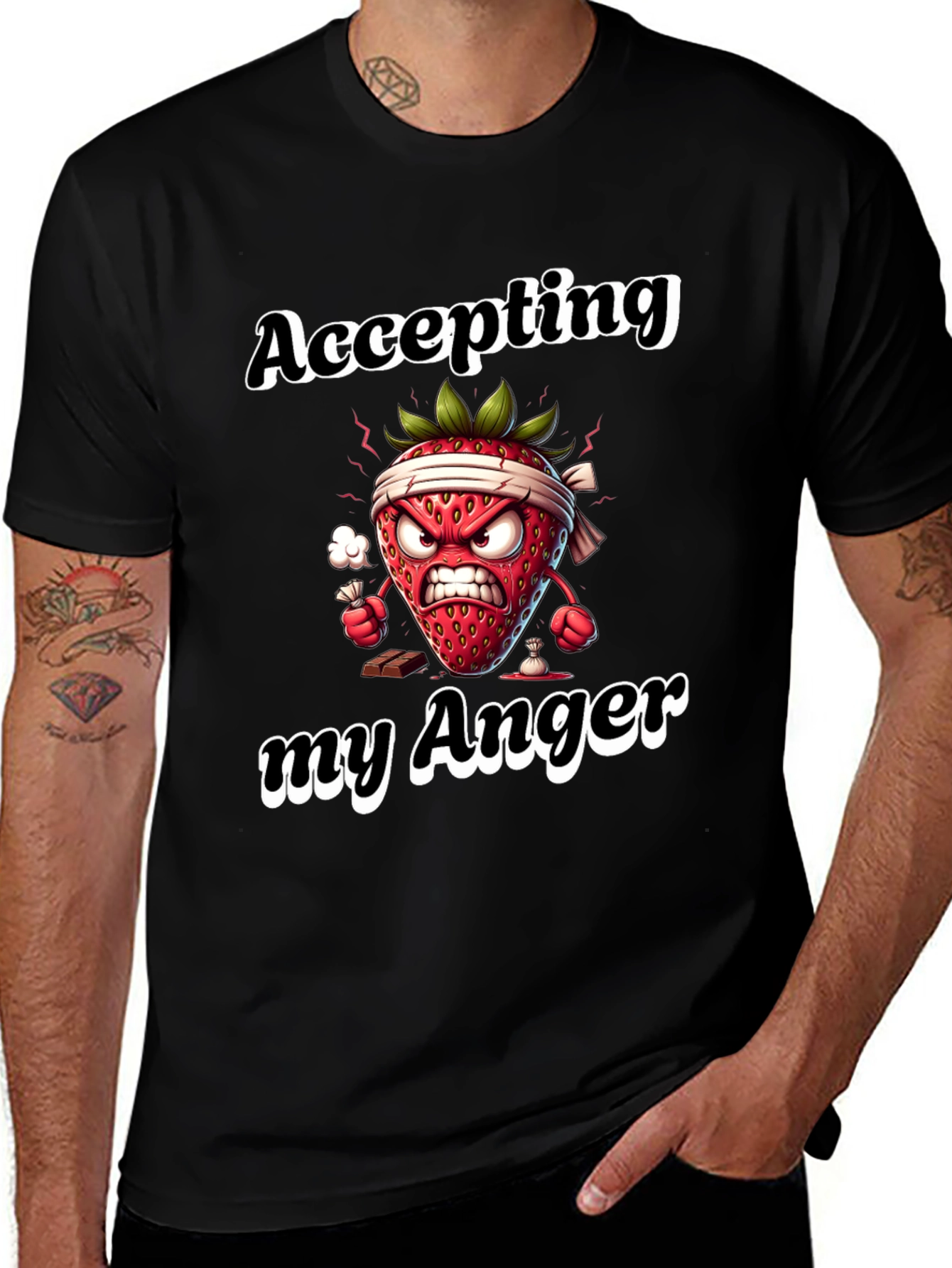 Accepting My Anger Funny Strawberry T-Shirt