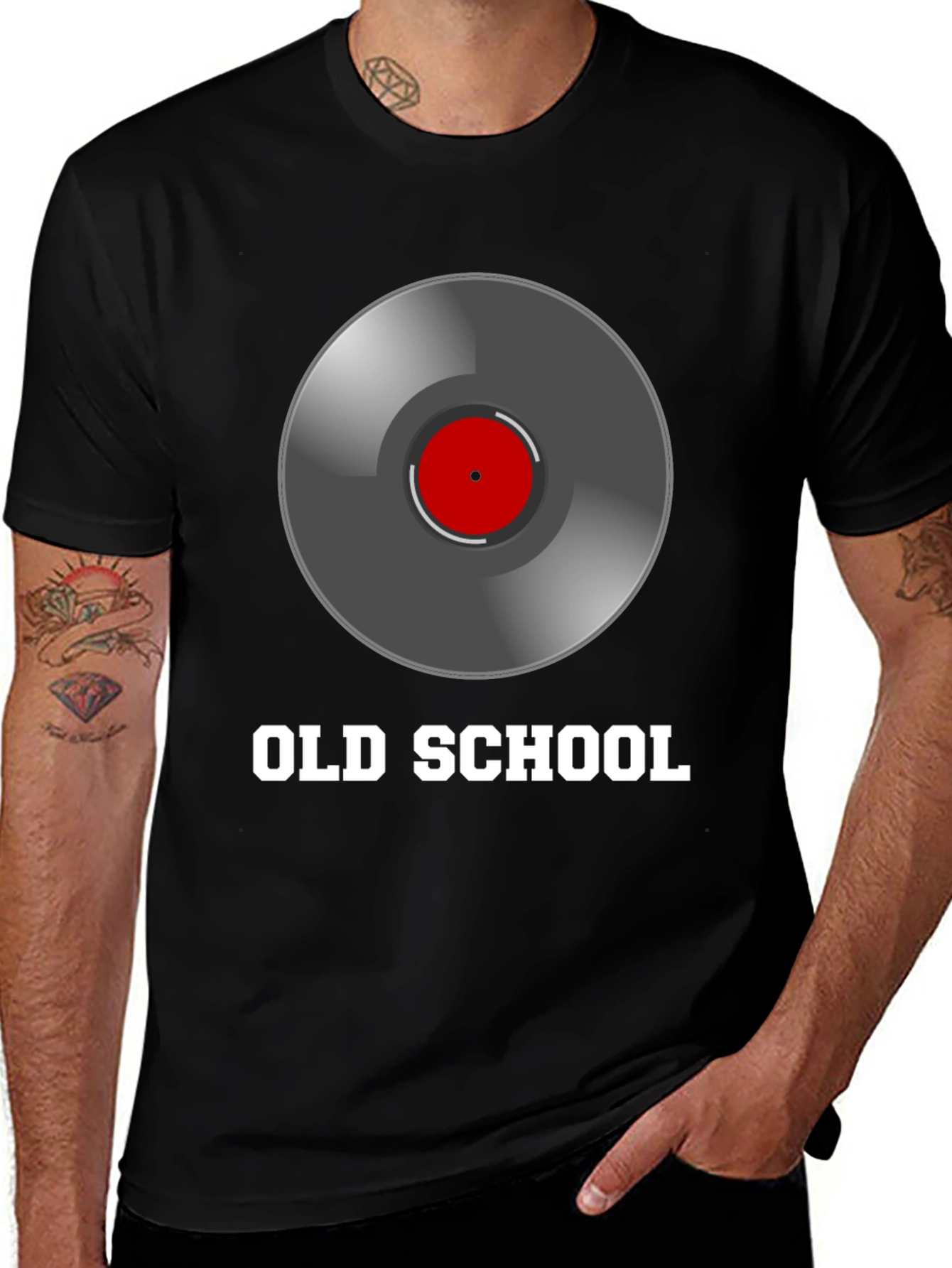Variant 9 of Old School Record T-Shirt