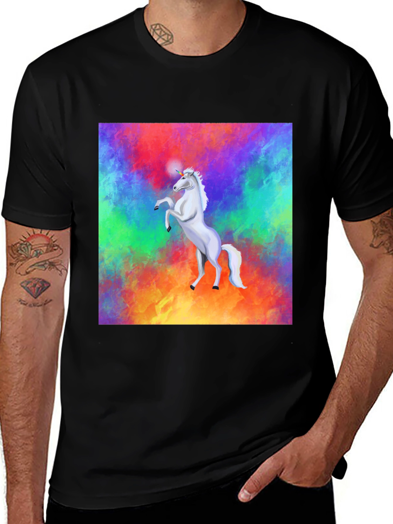Variant 29 of Unicorn Rainbow Graphic Tee