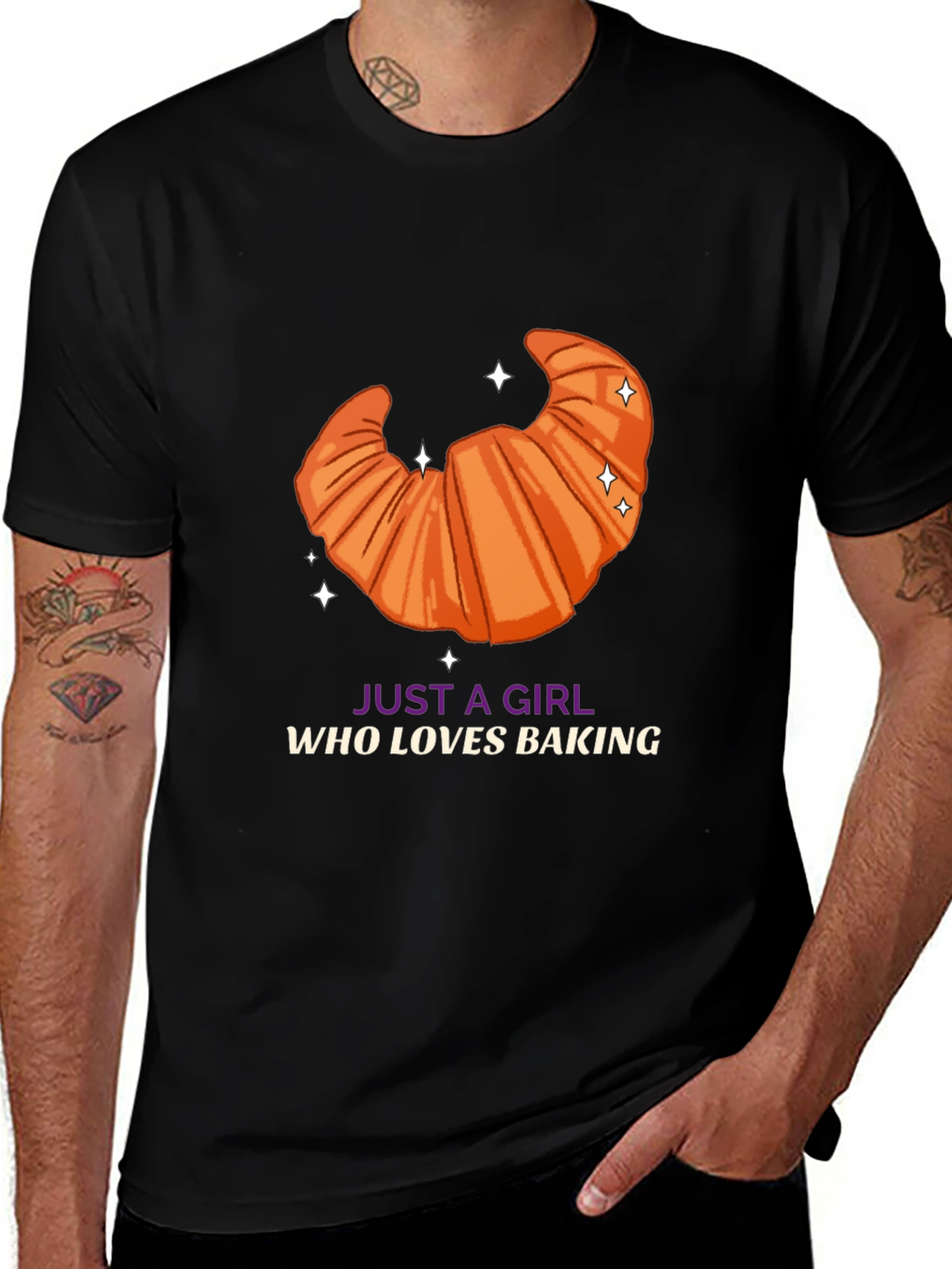 Variant 16 of Baking Lover T-Shirt - Croissant Design