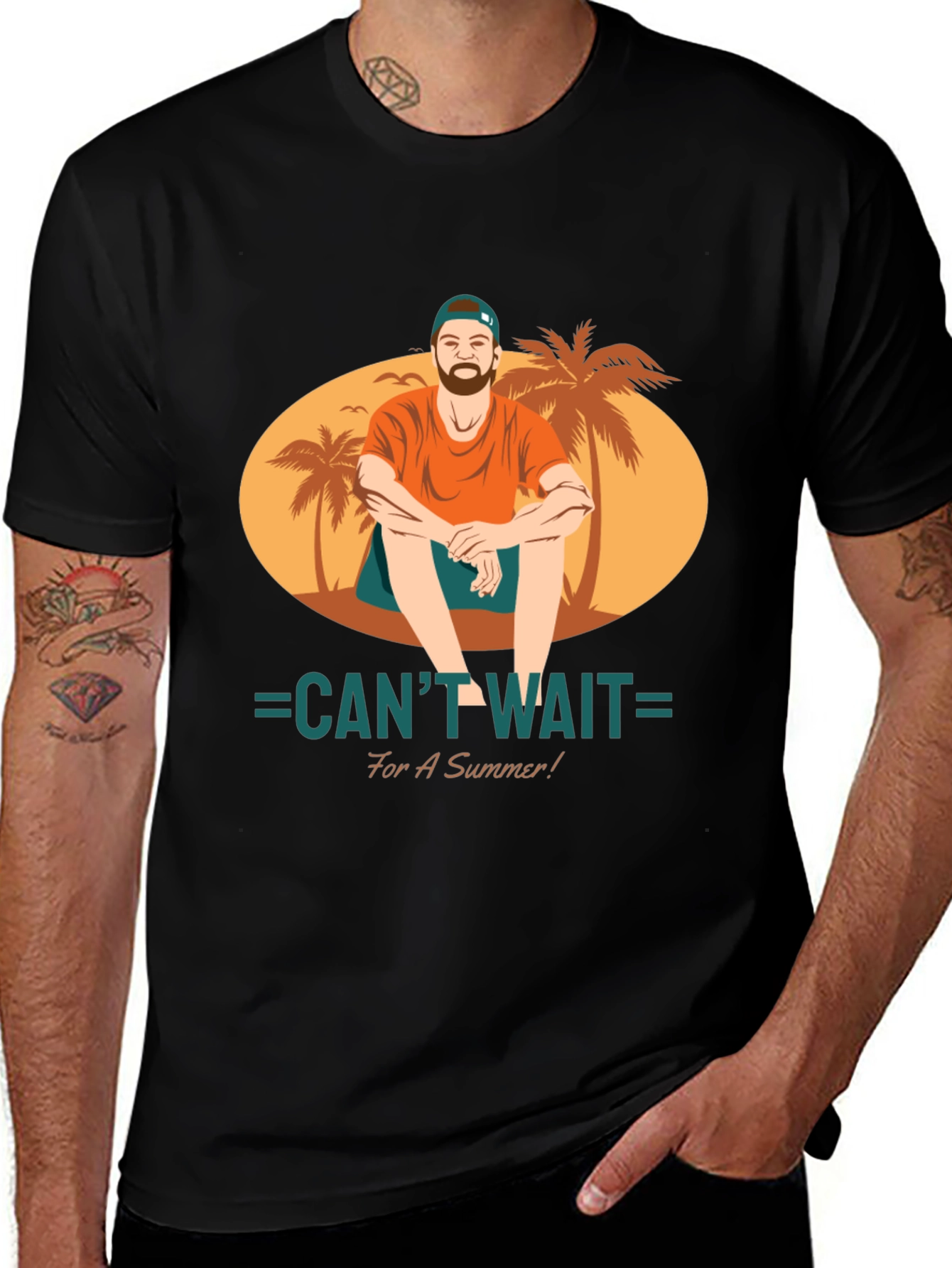 Variant 3 of Summer Beach T-Shirt - Can't Wait