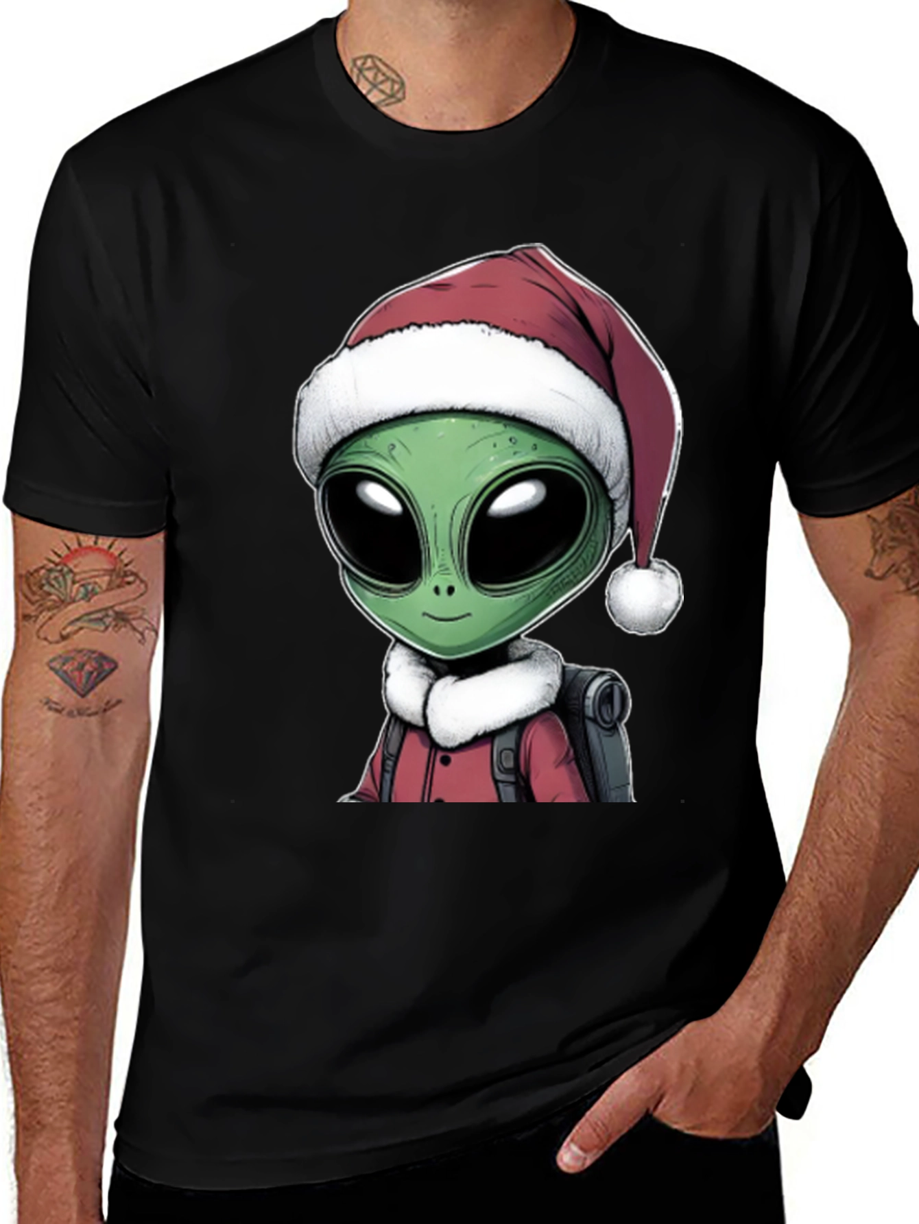 Variant 19 of Alien Santa T-Shirt