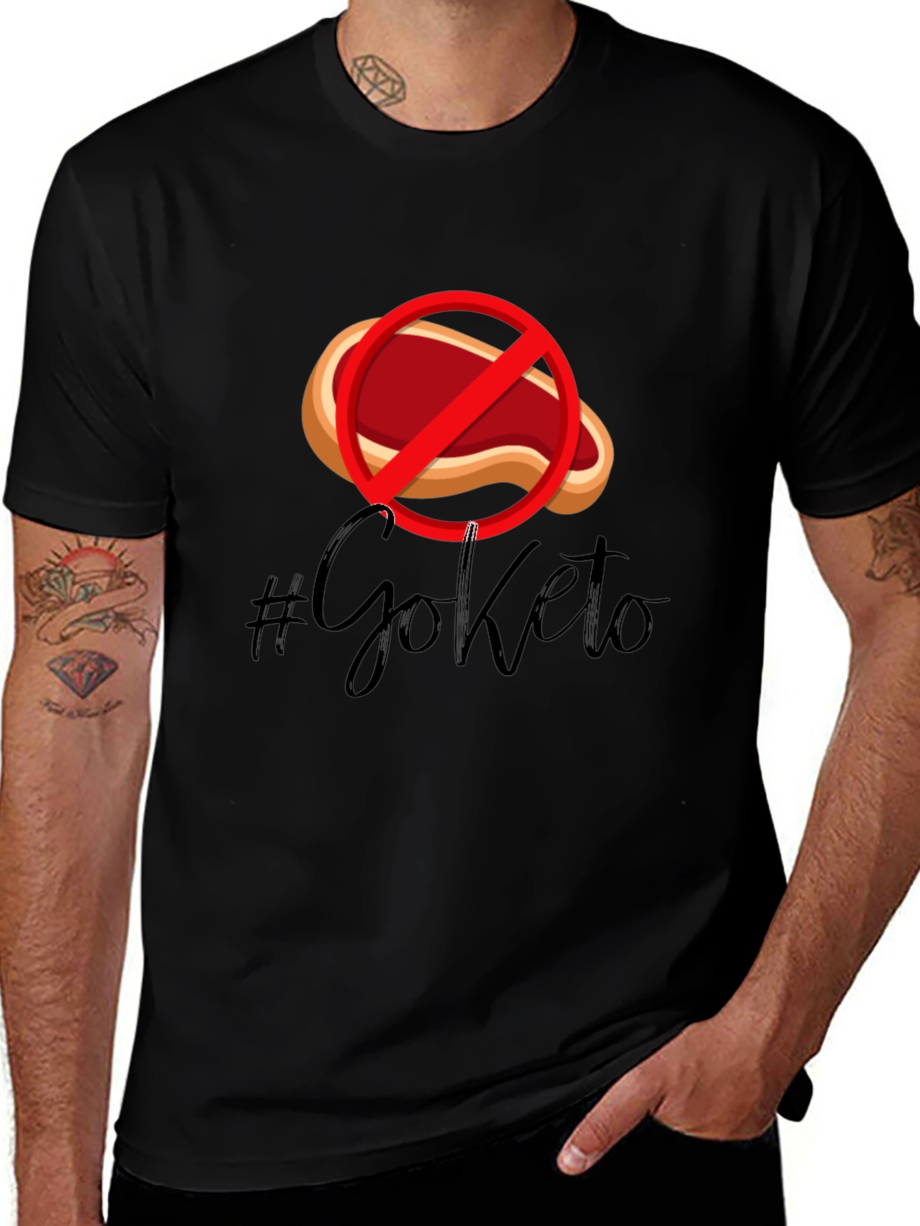 Go Keto T-Shirt - No Meat Diet Tee