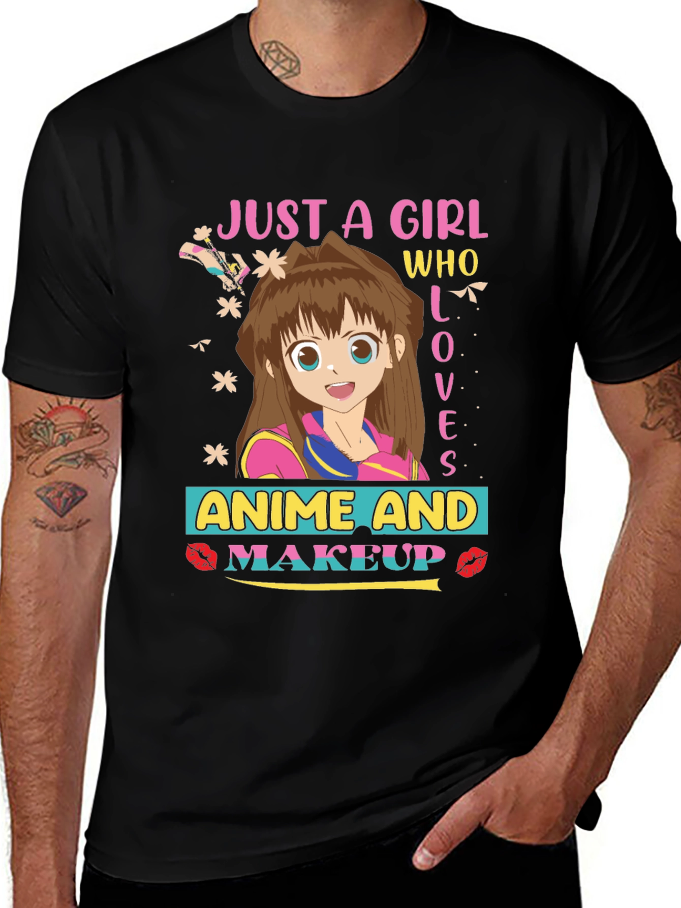 Variant 16 of Anime & Makeup Girl's T-Shirt